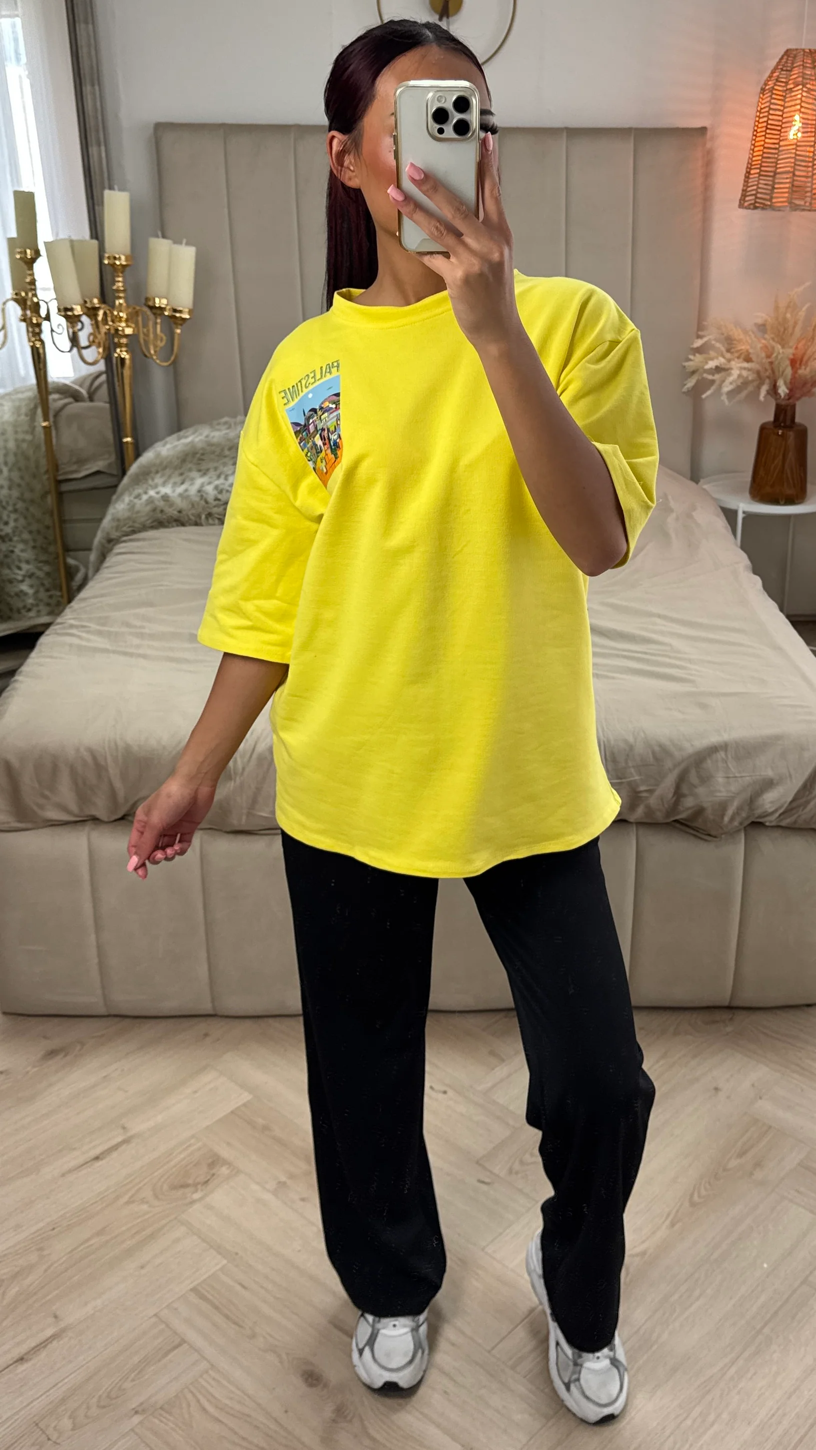 Palestine T-shirt Terry Cotton Oversized - Image 3