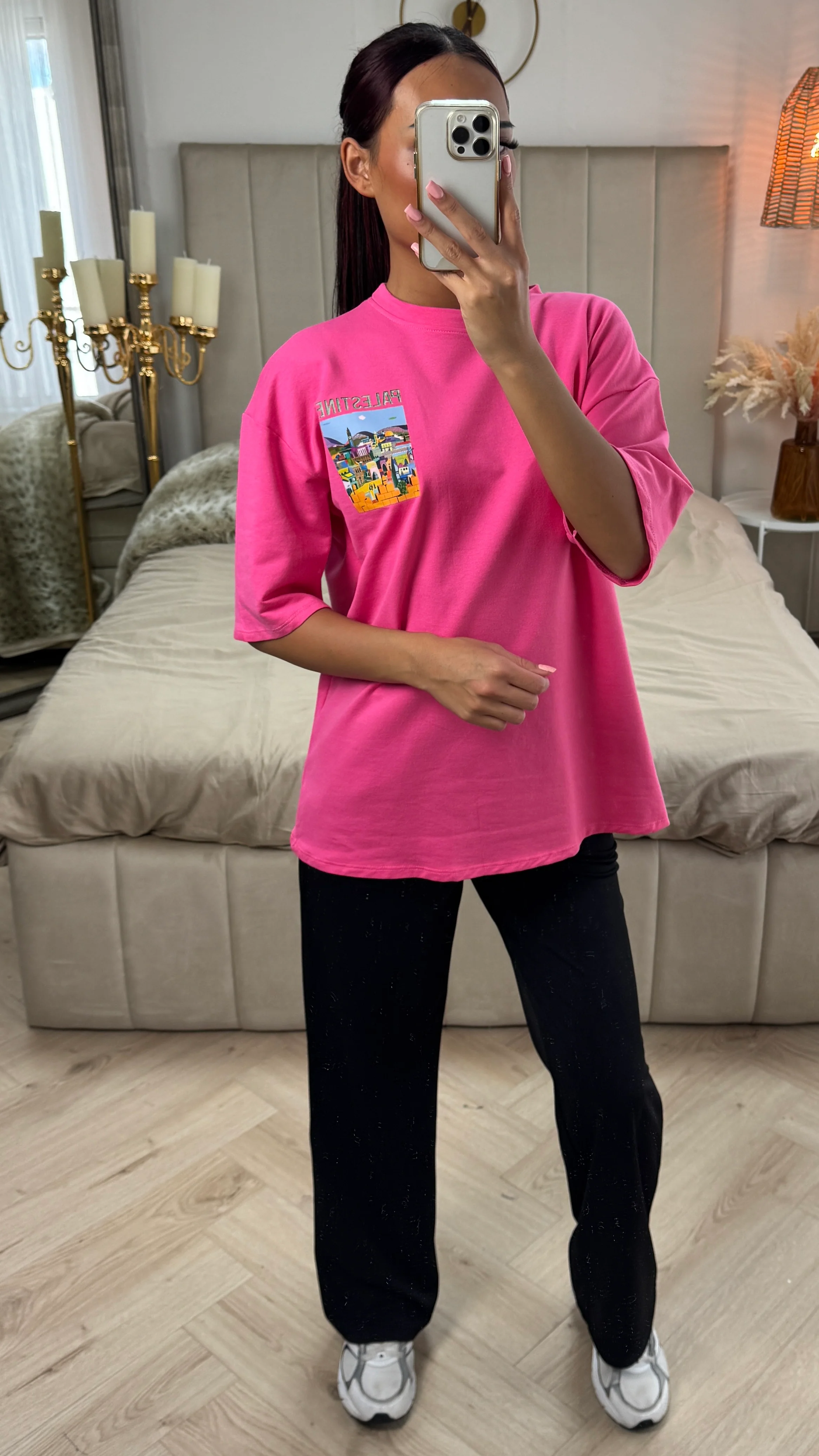 Palestine T-shirt Terry Cotton Oversized - Image 4