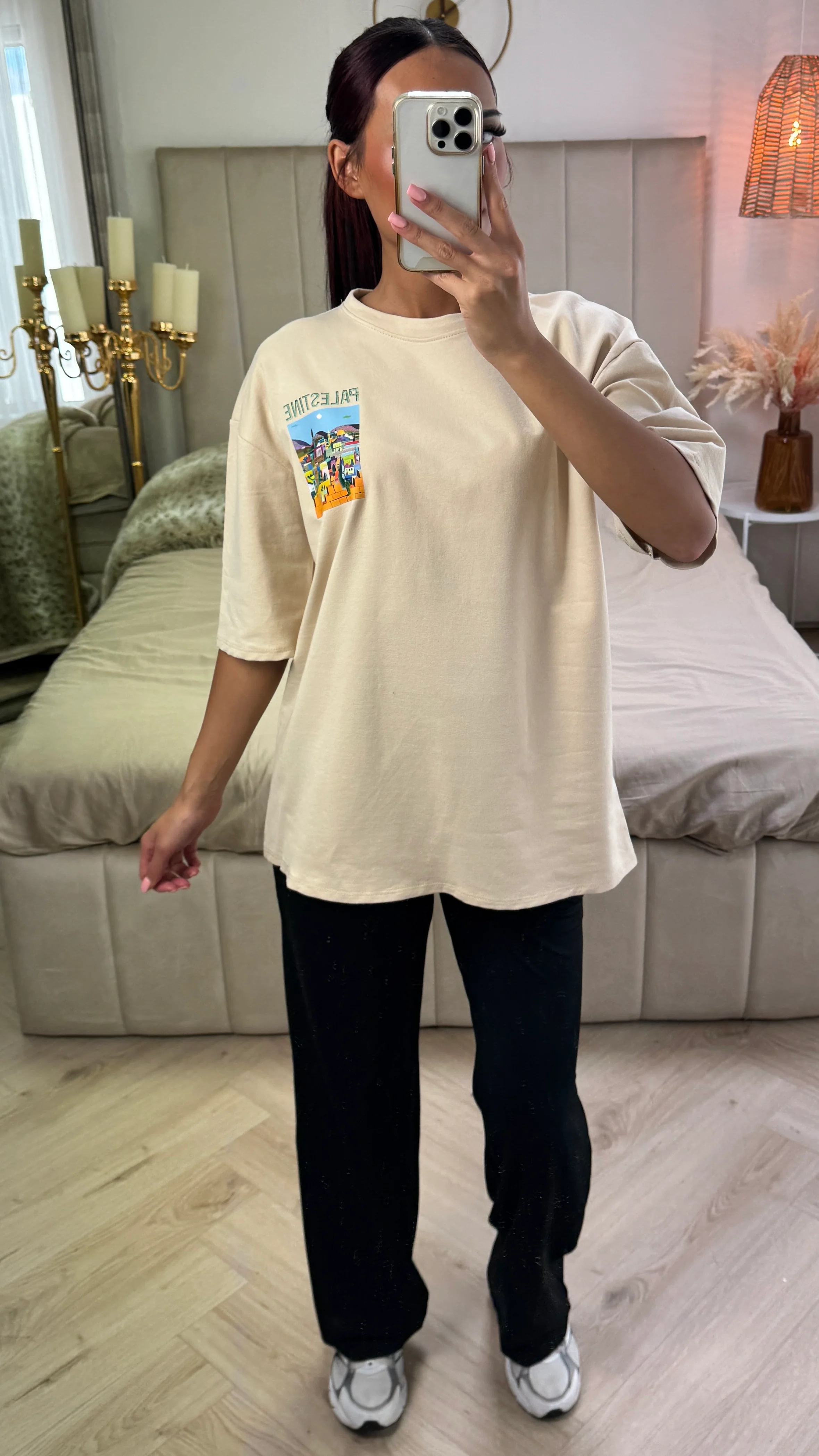 Palestine T-shirt Terry Cotton Oversized - Image 9