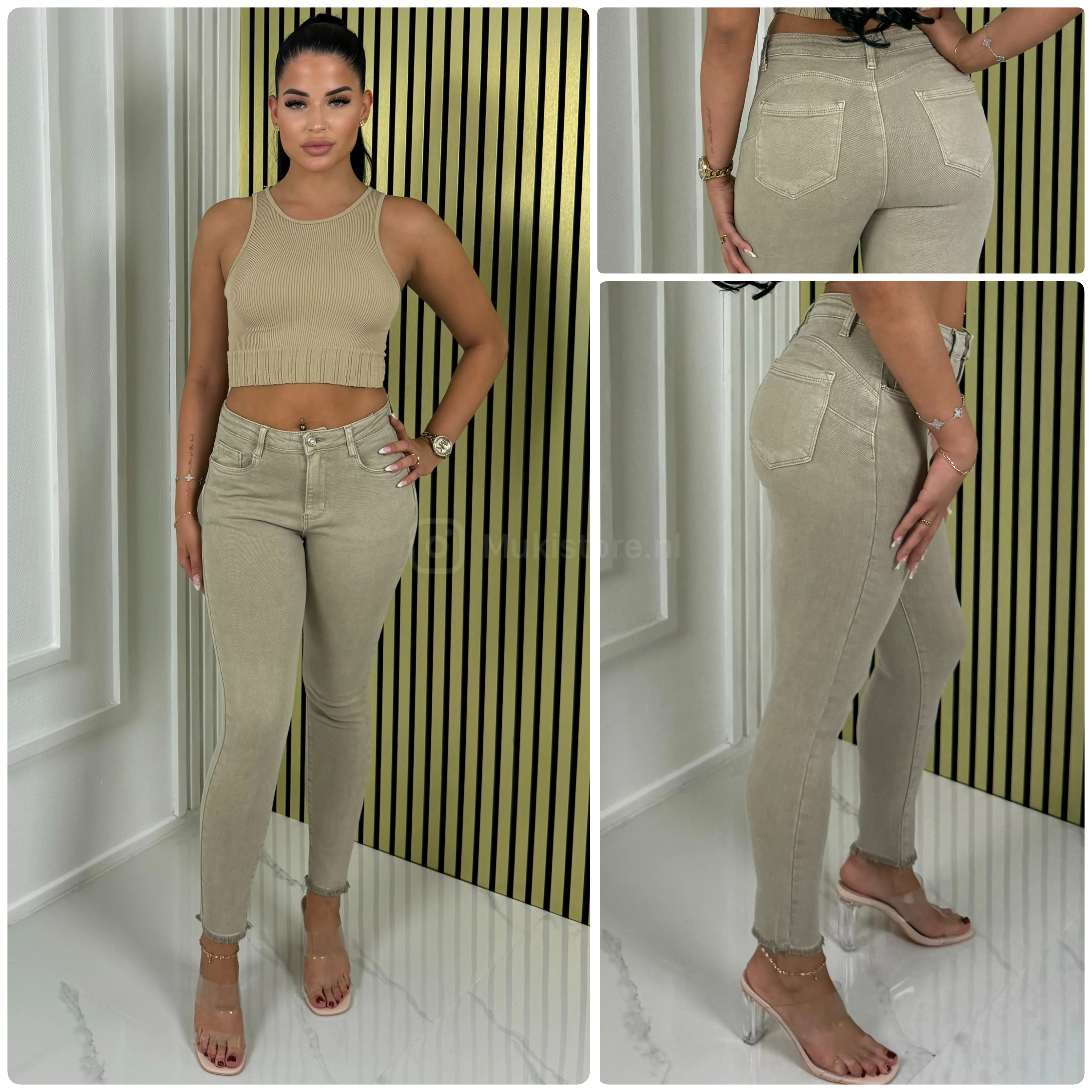 Premium Quality Push Up Stretch Jeans 77606F - Image 2