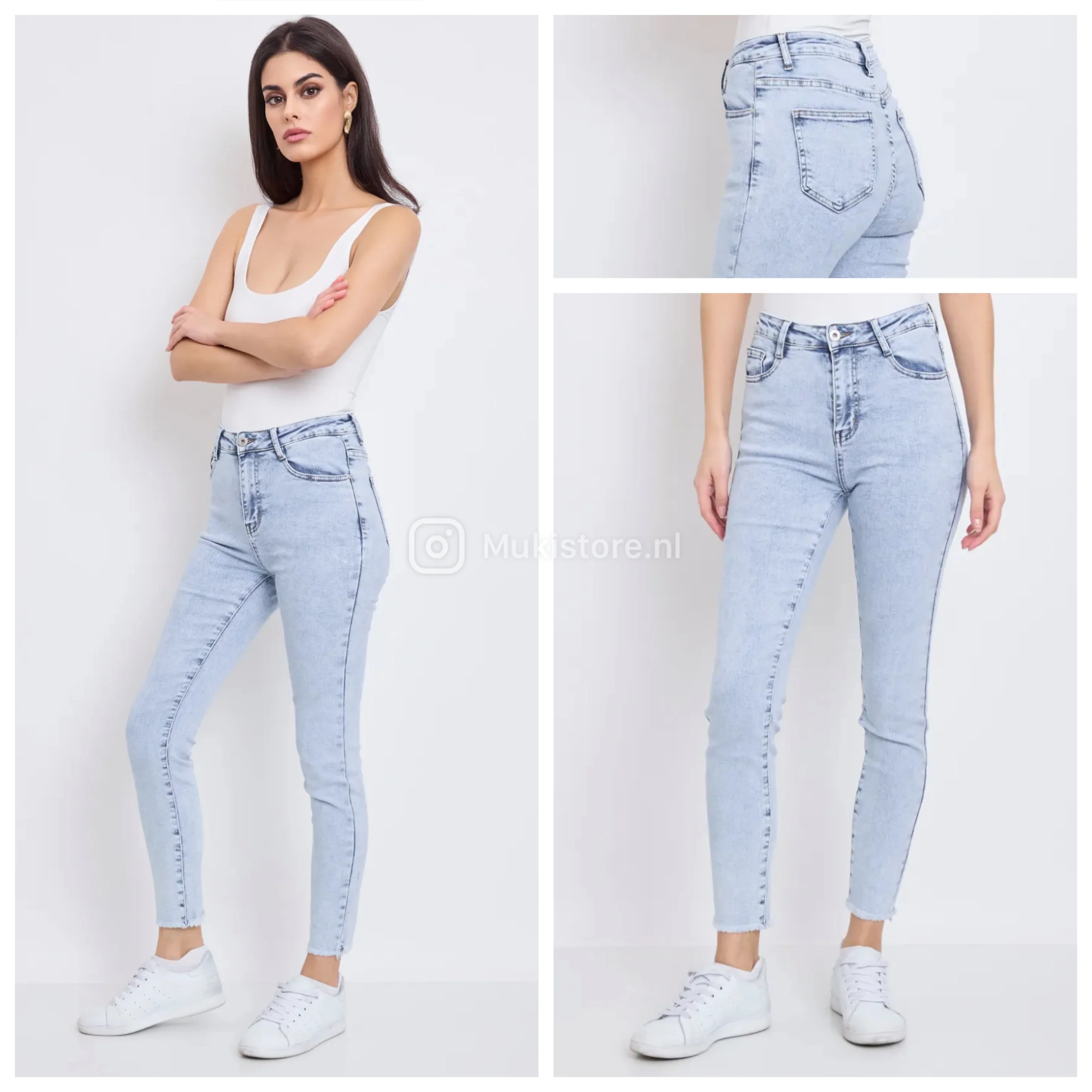 Premium Quality Stretch Clean Jeans 77190 - Image 4