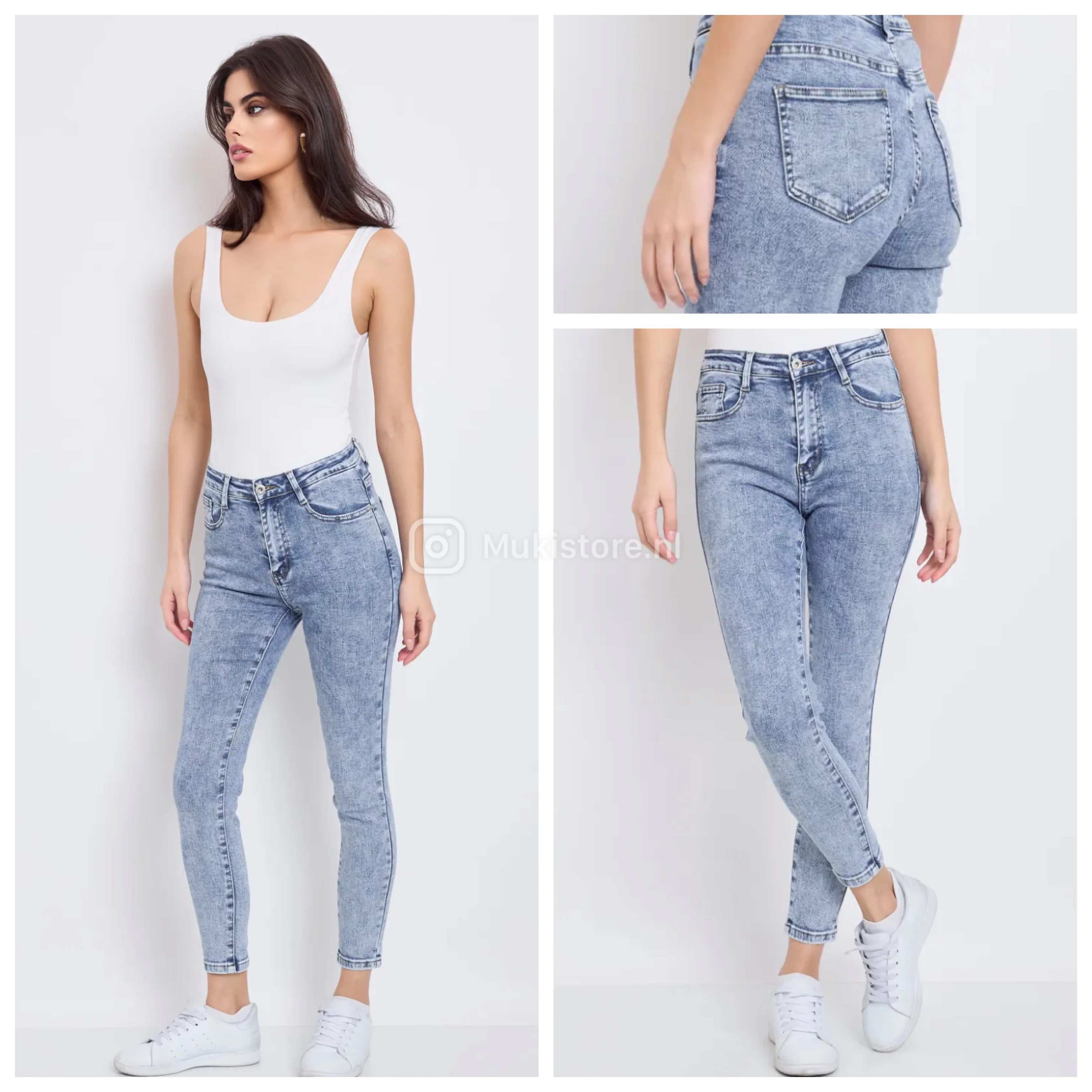 Premium Quality Stretch Clean Jeans 77195 - Image 6