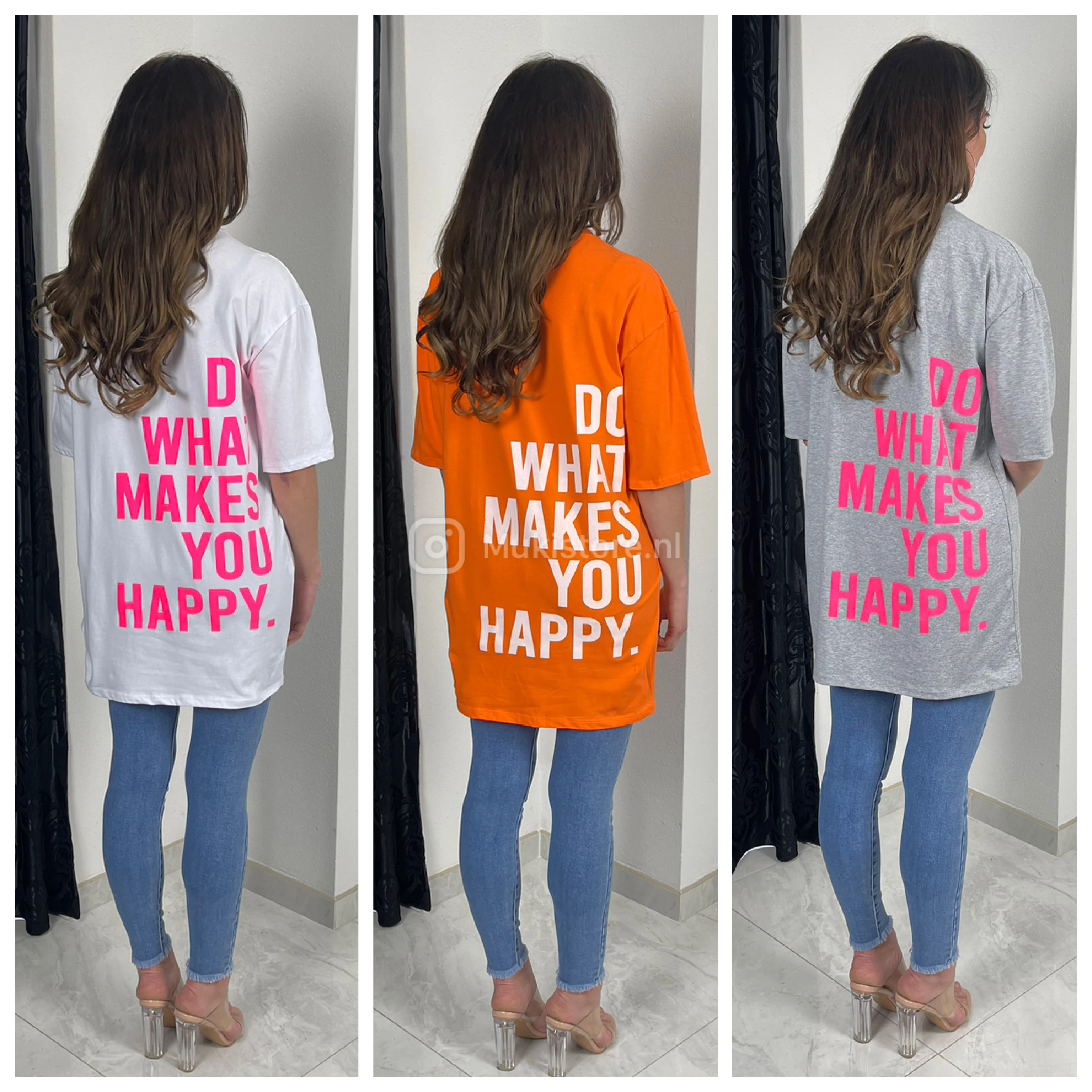 Oversized T shirt Do What Makes U Happy - Image 13