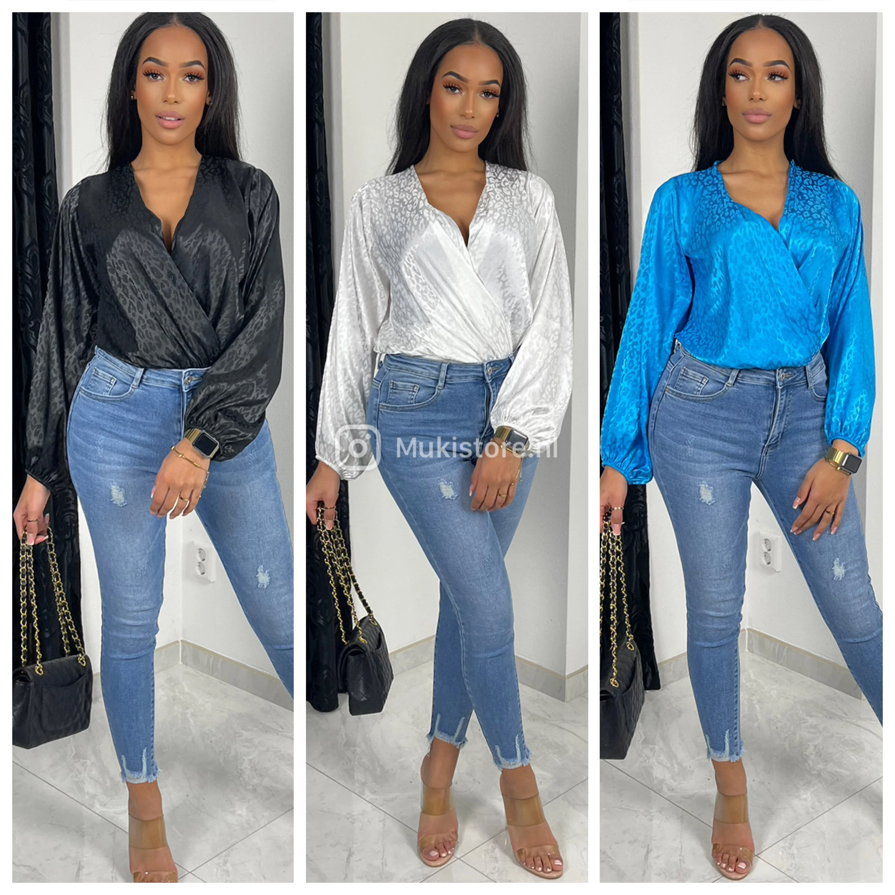 Printed Wrap Body Satin - Image 5