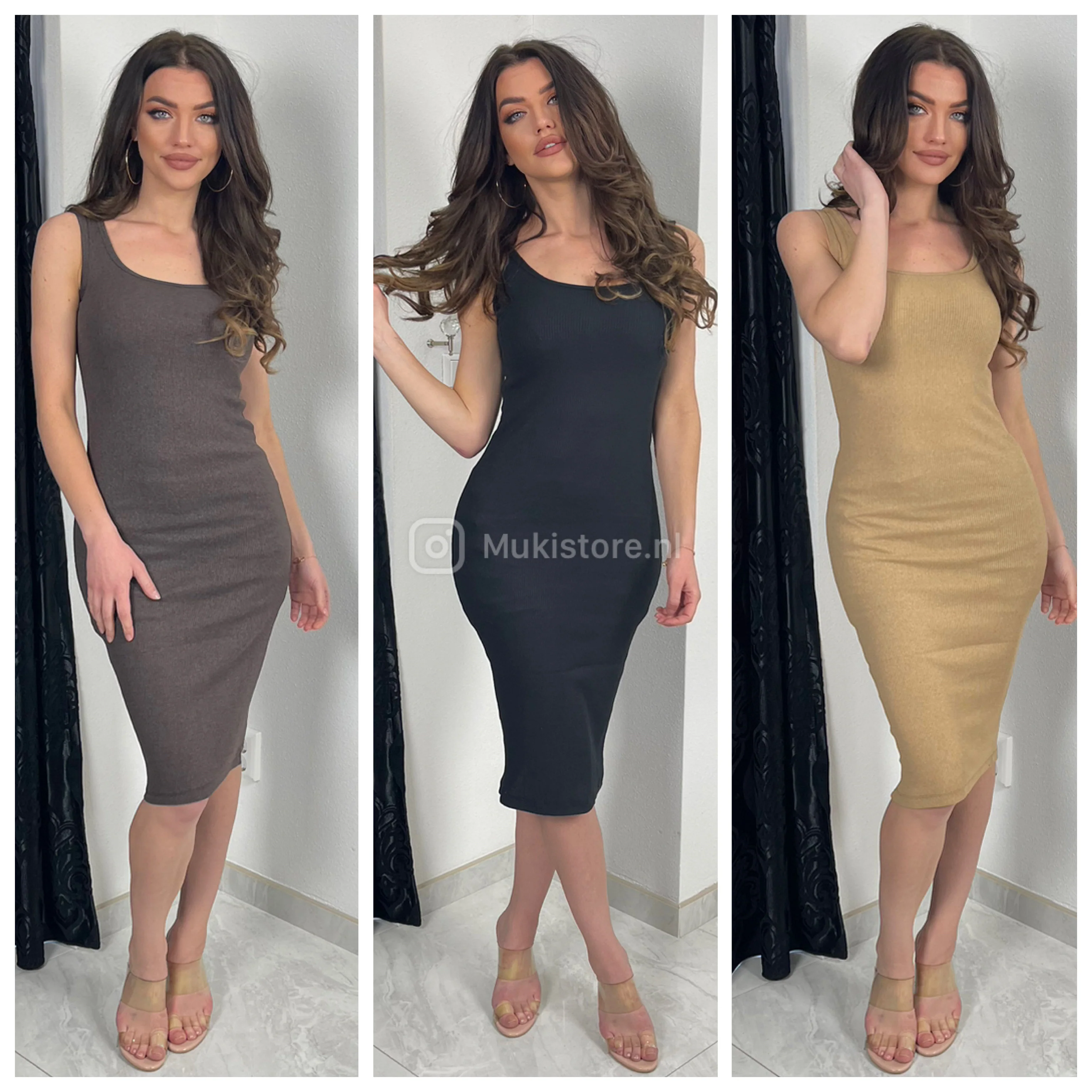 Ribbed Strap Dress - Image 2