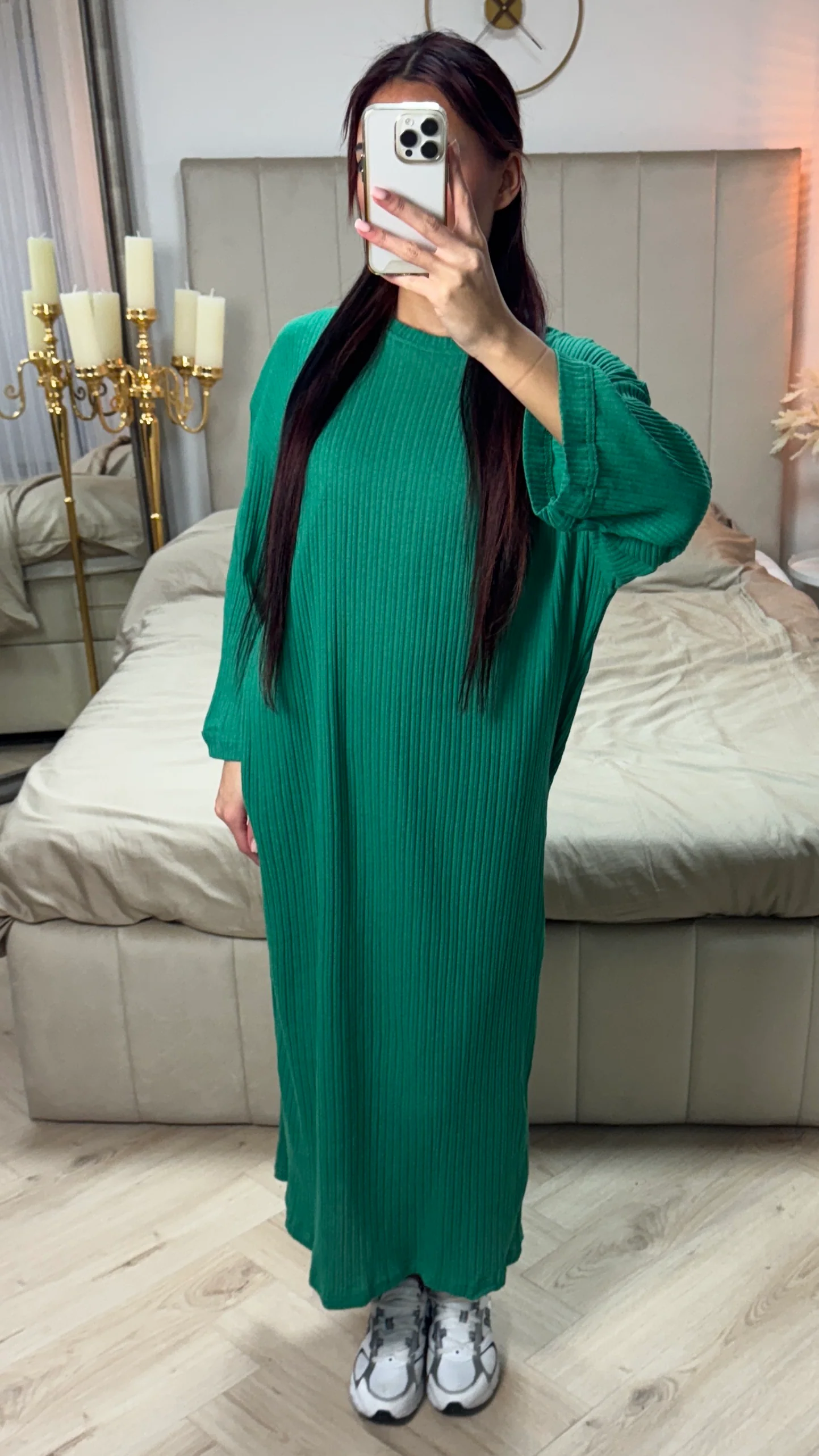 Round Neck Maxi Dress Thin Ribbed Material - Image 24