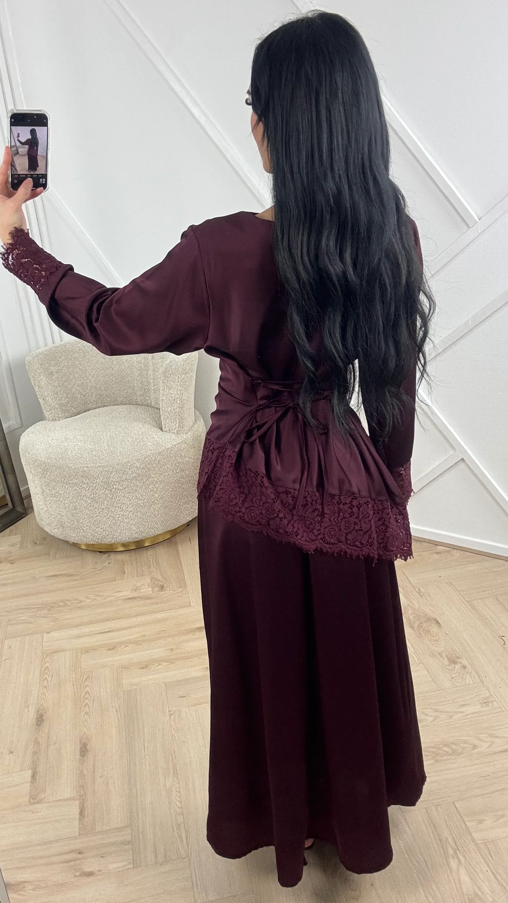 Satijnen Two-Piece Set met Kantdetails - Image 10