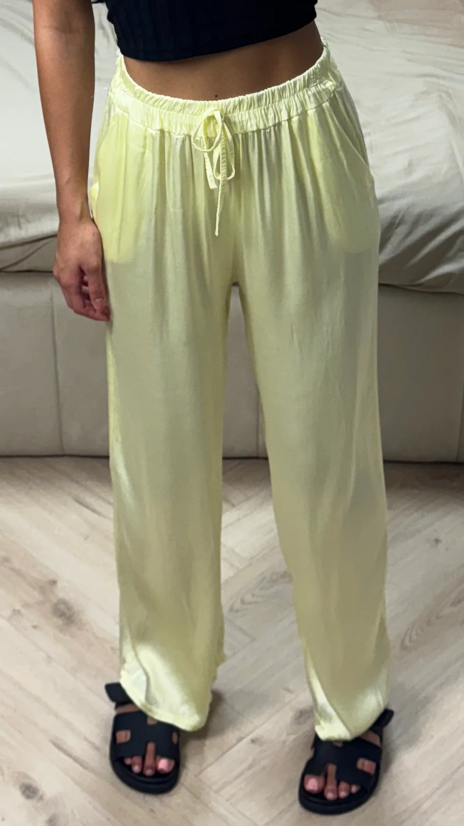 Satijnlook Viscose Broek met Elastische Tailleband - Image 7