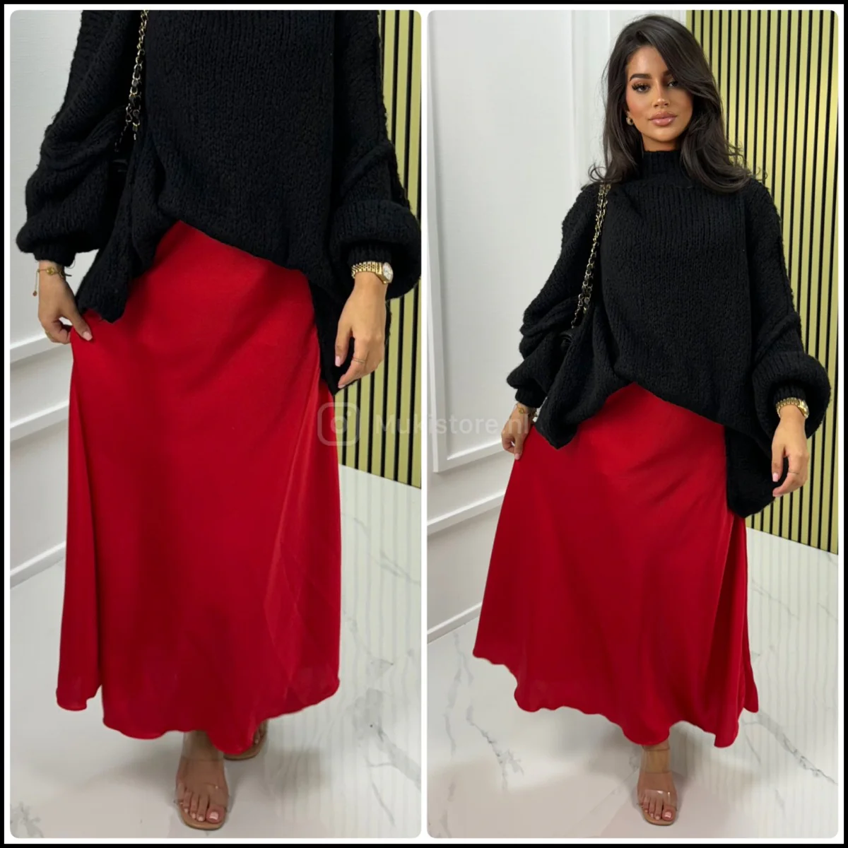 Satin Elastic Skirt - Image 4