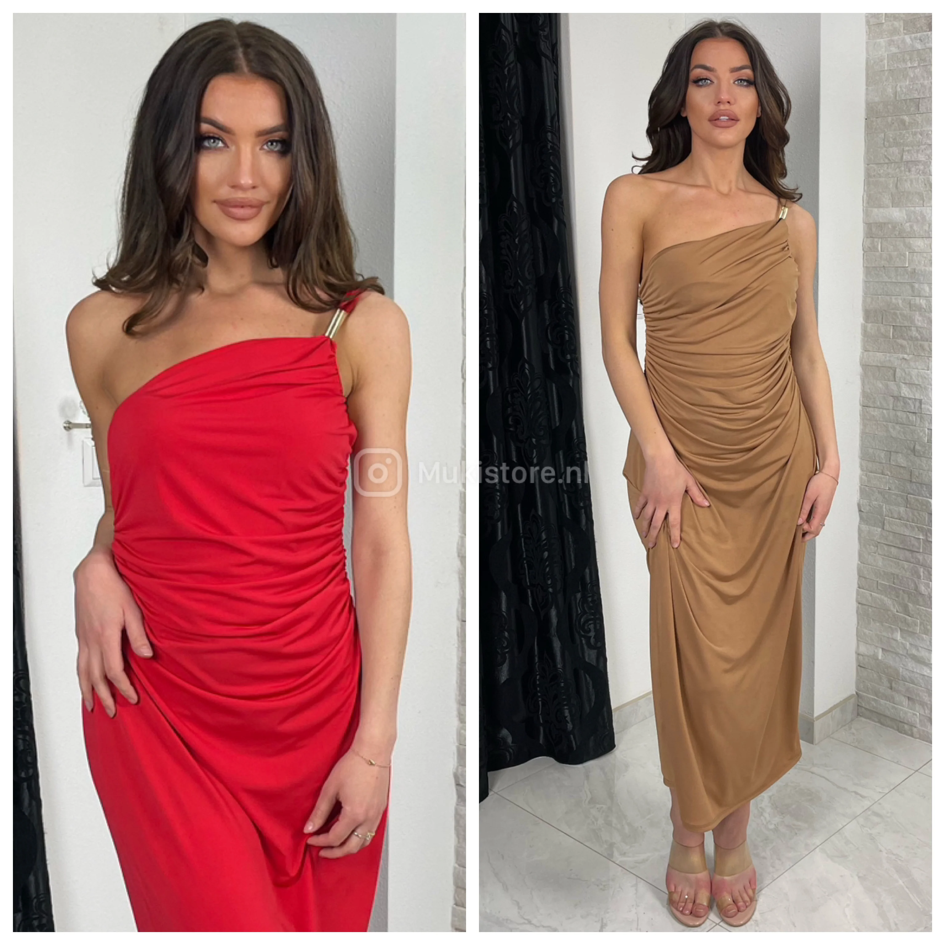 Sexy Dress Plisse Gold Detail - Image 4