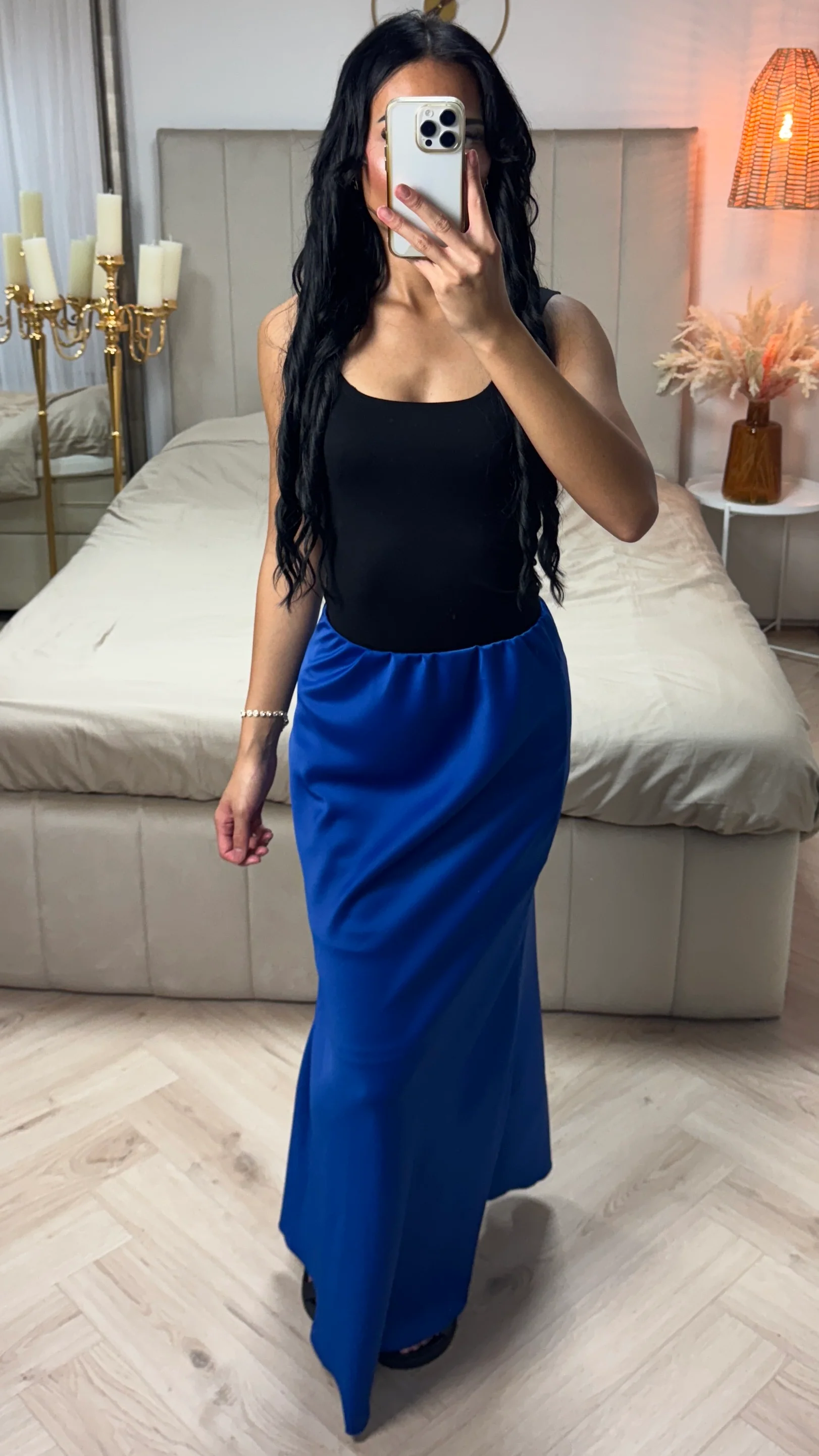 Soepelvallende Maxi Rok in Satijnlook met Elastische Tailleband - Image 6