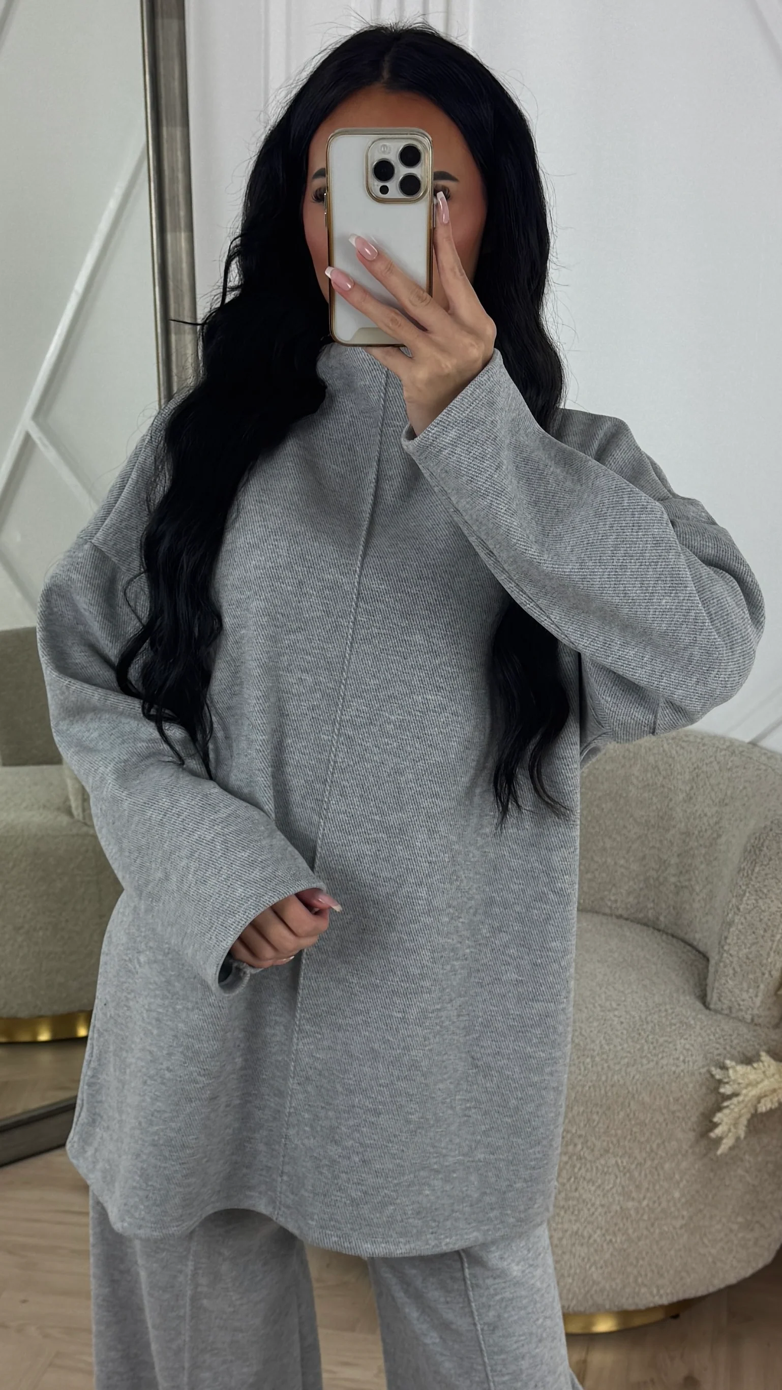 Soft Minimal Two-Piece Fleece Set met Hoge Kraag - Image 7