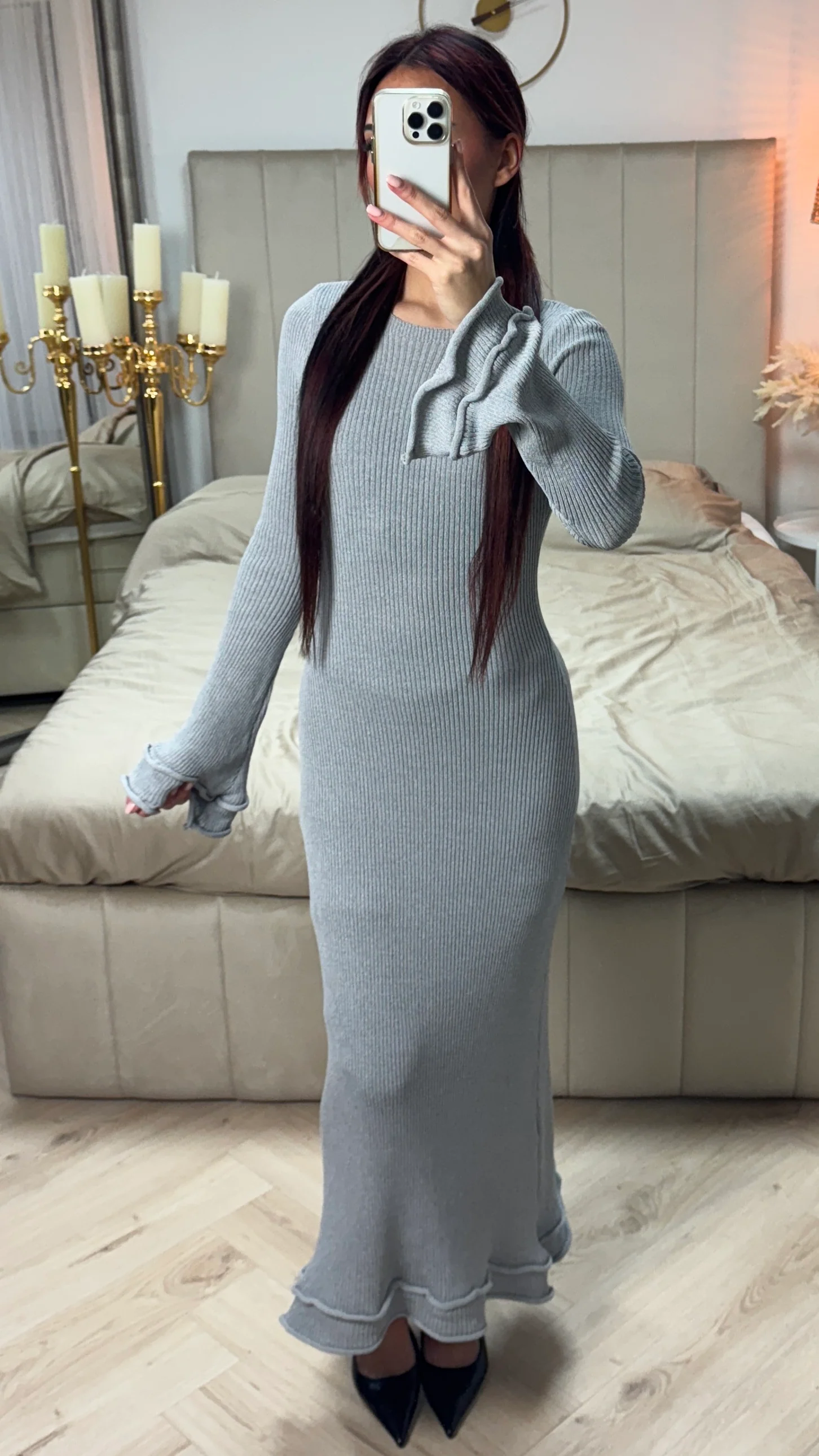 Summer Knit Dress Open Back Detail - Image 10