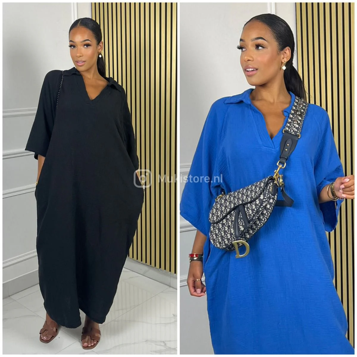 Super Soft Cheesecloth Collar Dress - Image 15