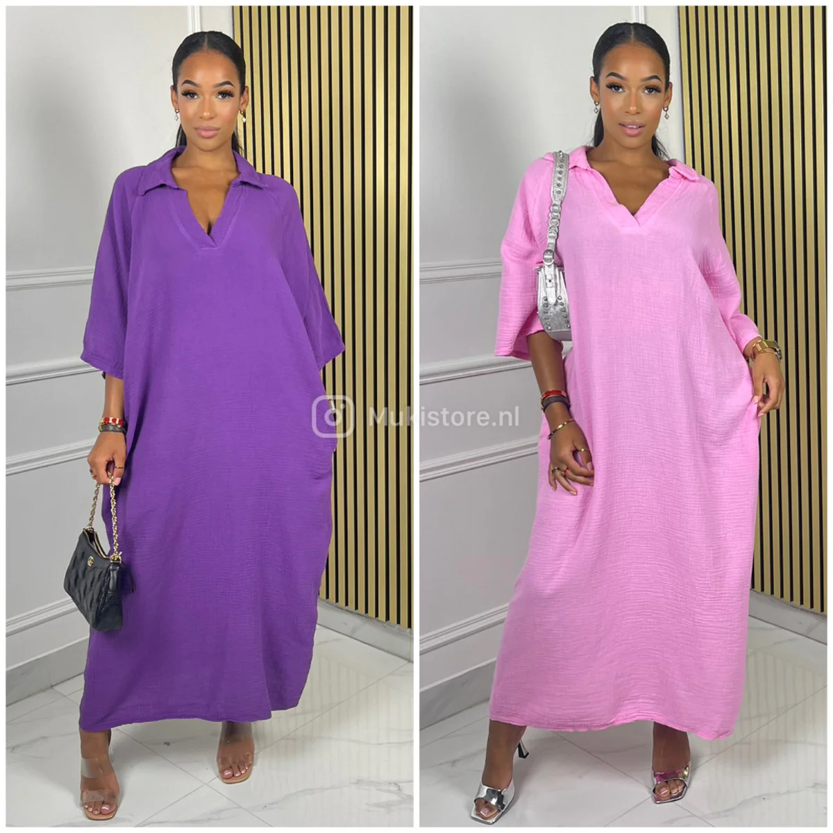 Super Soft Cheesecloth Collar Dress - Image 4