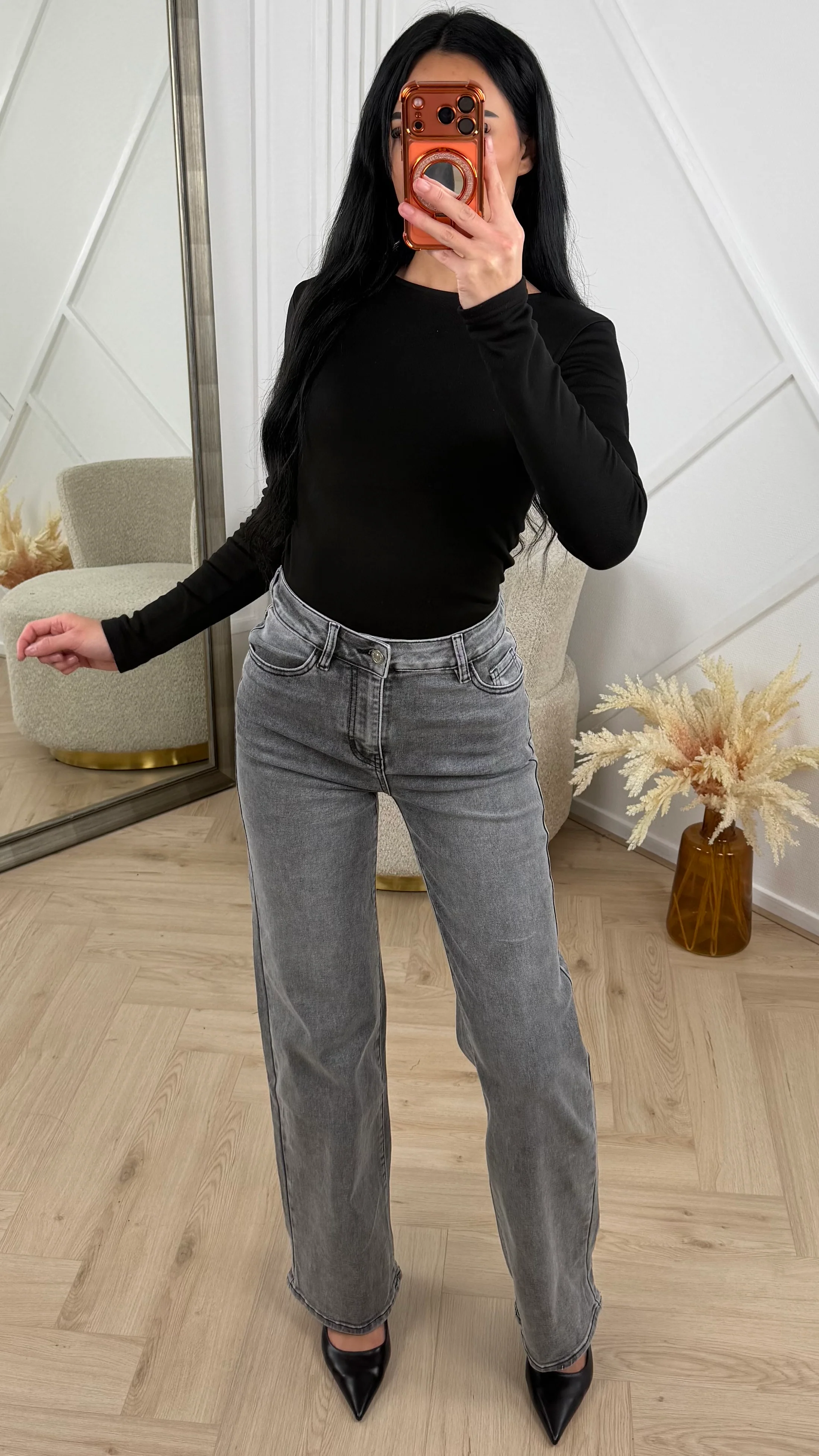 Super Stretch Wide Leg Jeans – H896-5 - Image 2