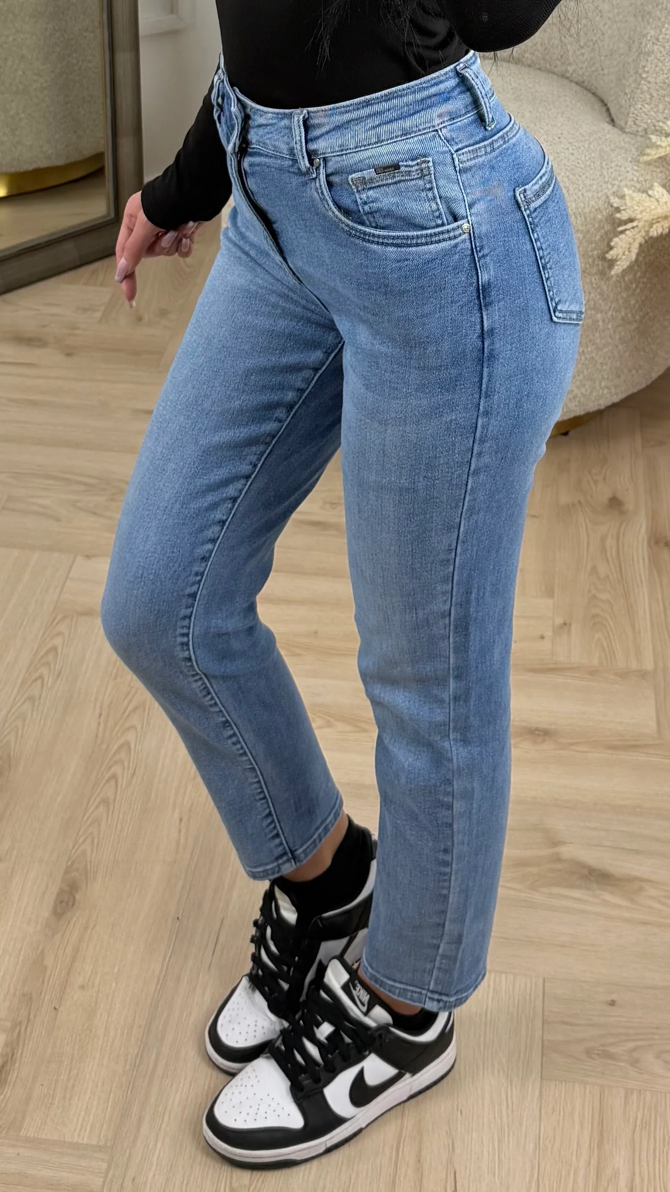 Super Stretch Mom Fit Jeans – HM317-2 - Image 4