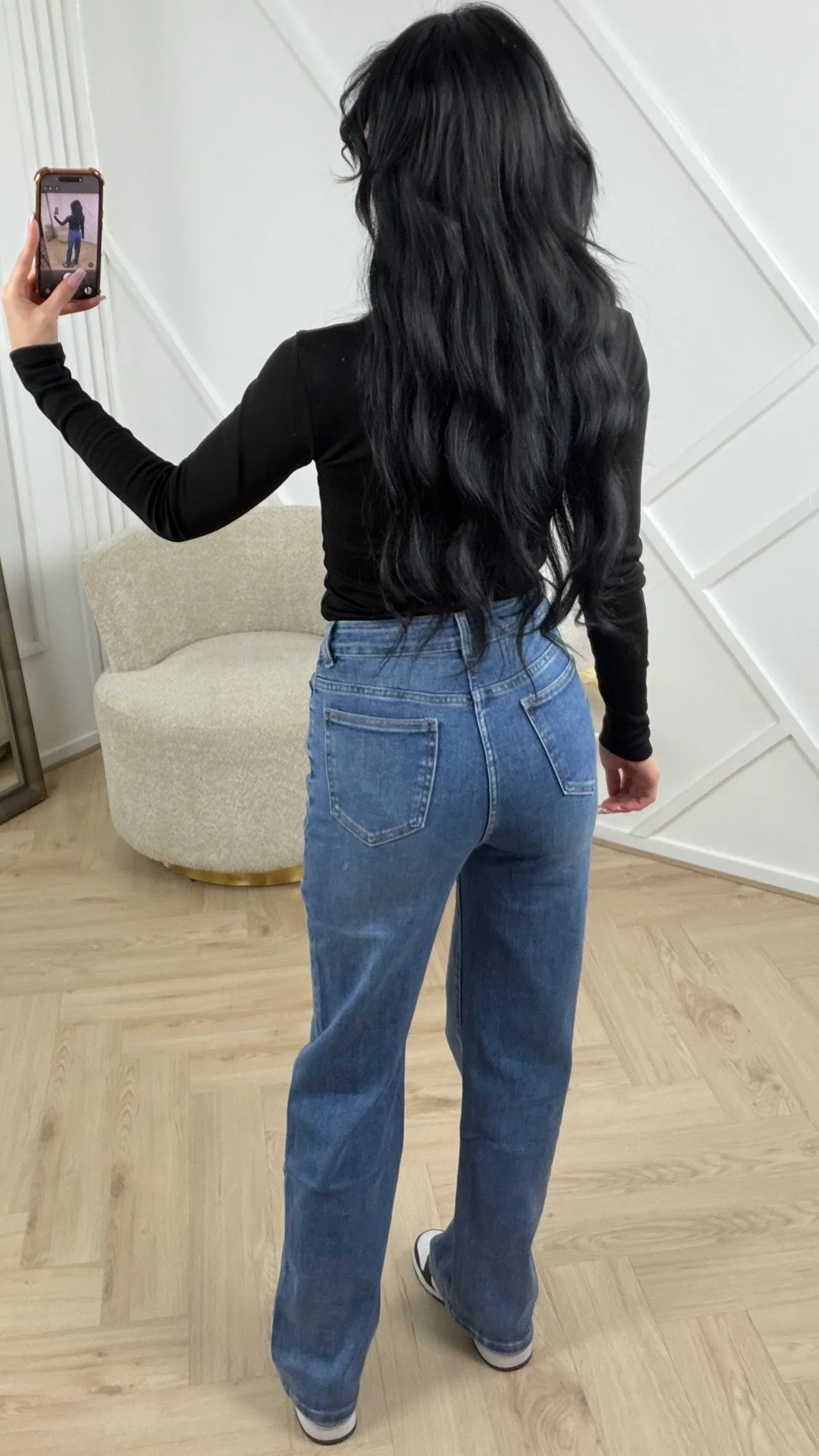 Super Stretch Wide Leg Jeans – H876-15 - Image 4
