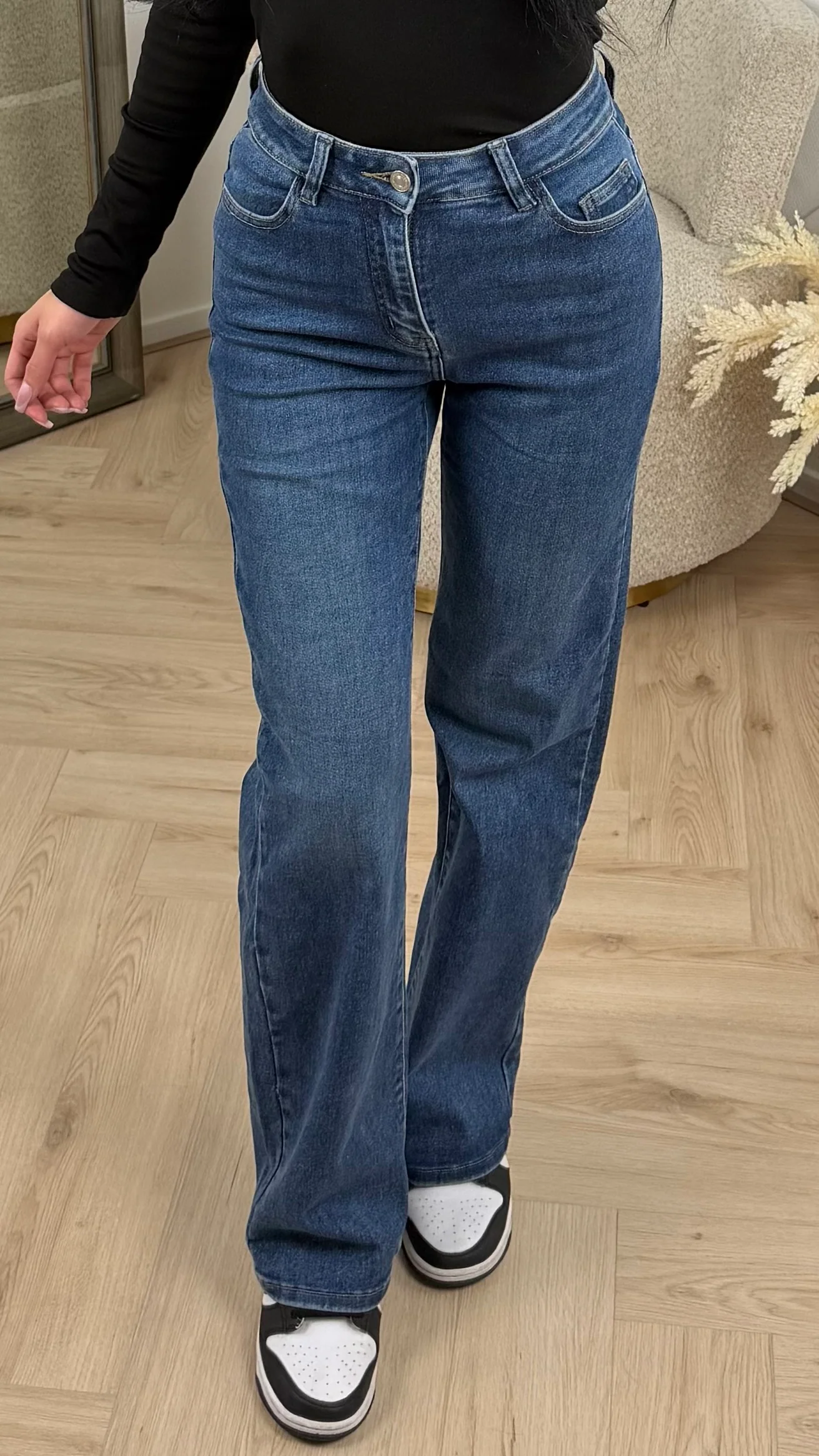 Super Stretch Wide Leg Jeans – H876-21