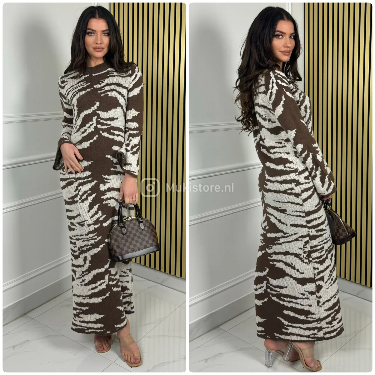 Sweater Maxi Dress Animal Print - Image 2