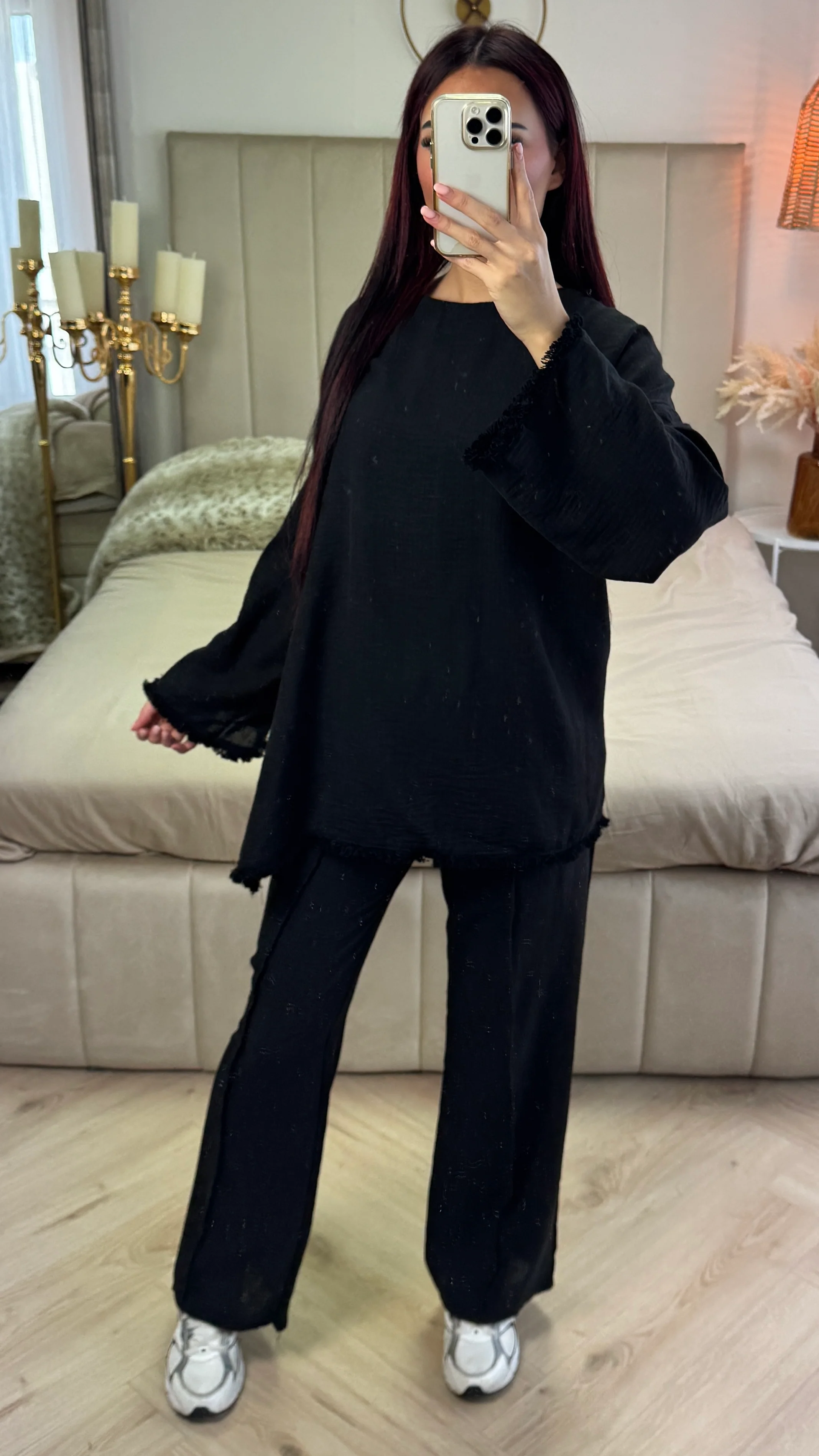Tassel Linnenlook Oversized Set Mid Stripe Detail - Image 14