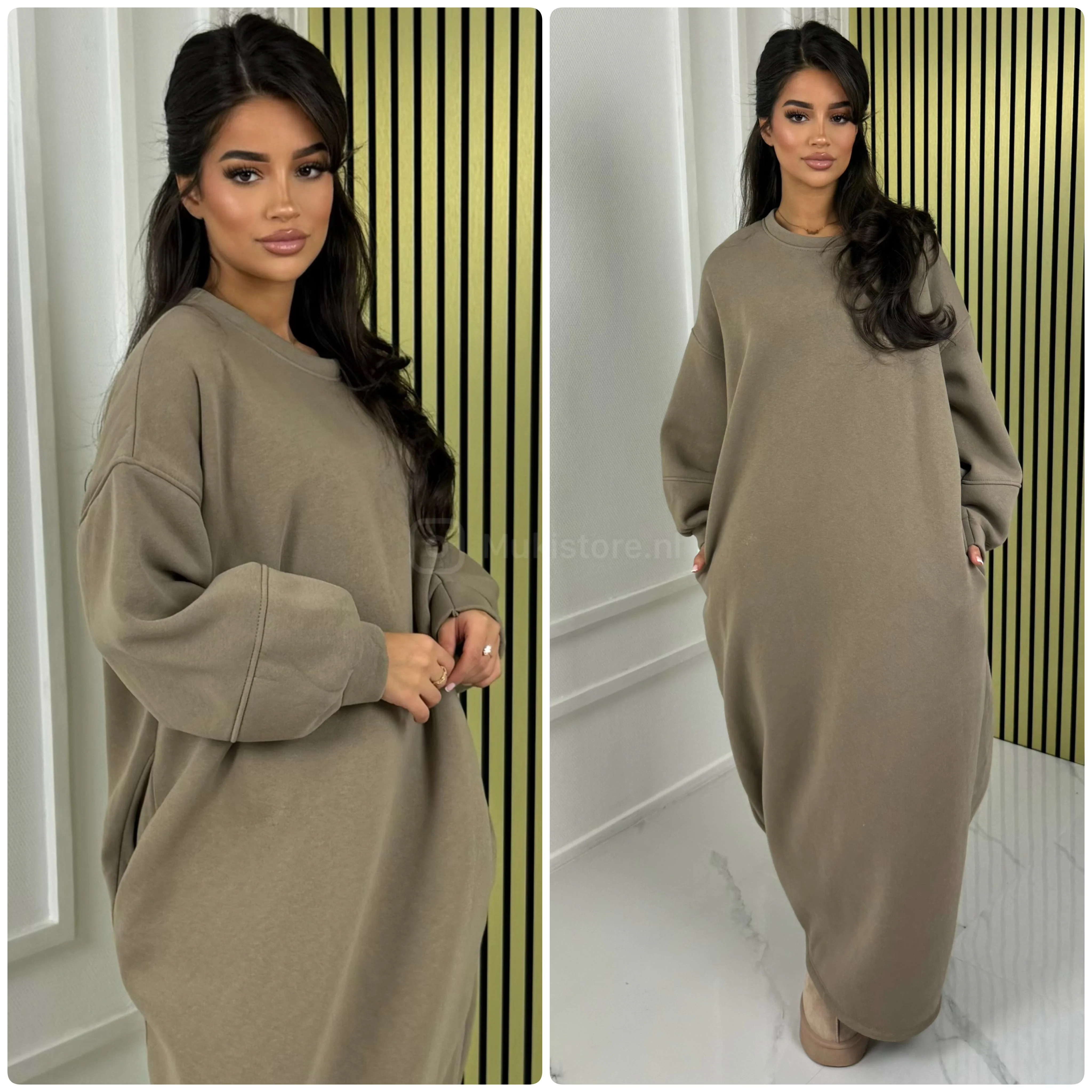 Thick Jogging Material Maxi Seam Sleeve Detail - Image 8