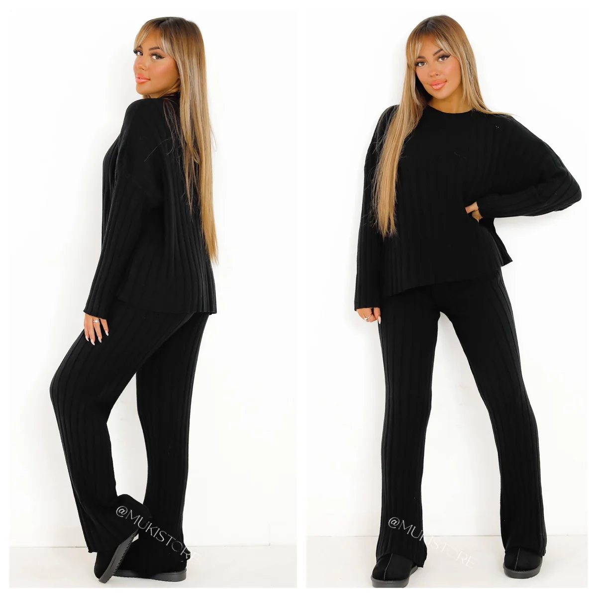Thick Ribbed Wide Leg Set - Image 8