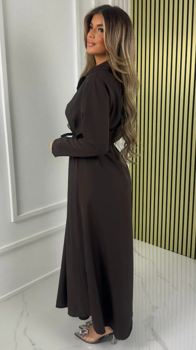 Tie Belt Blouse Maxi Waist Detail - Image 13