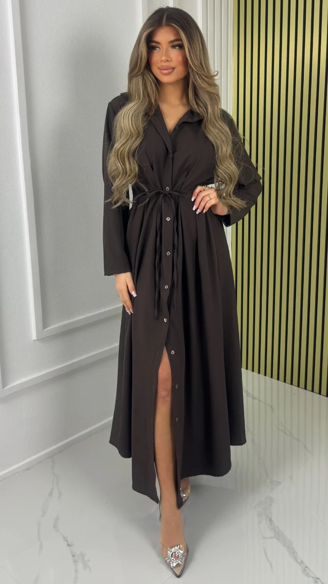 Tie Belt Blouse Maxi Waist Detail - Image 14