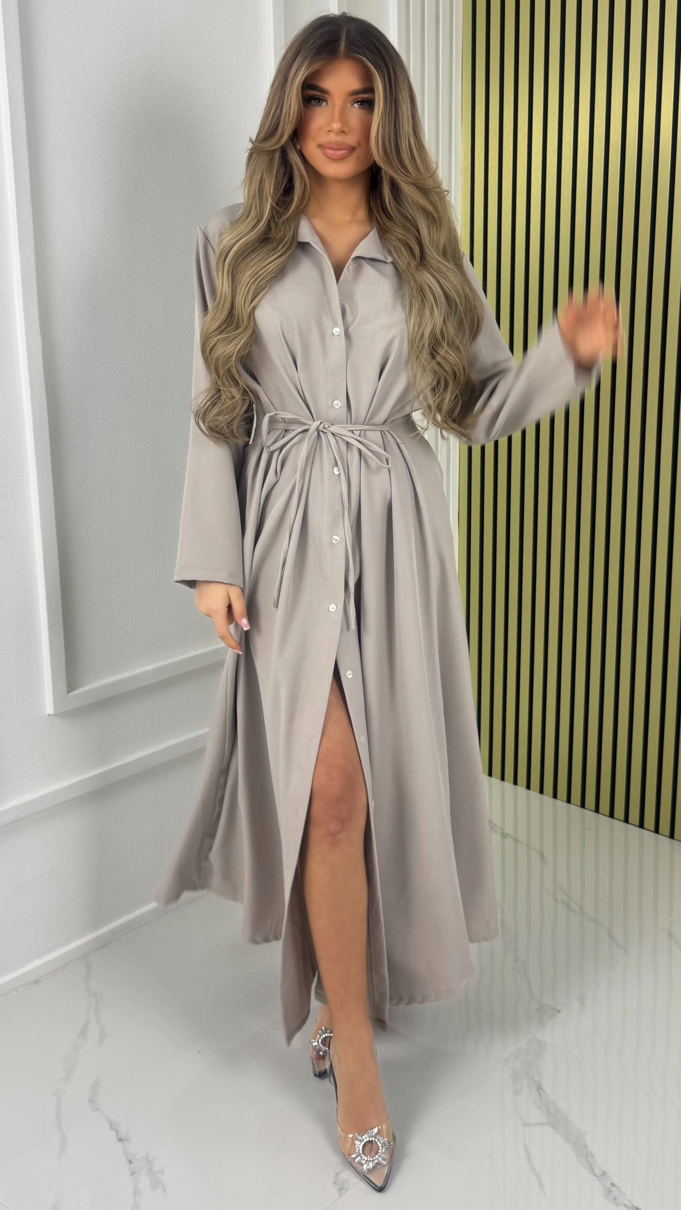 Tie Belt Blouse Maxi Waist Detail - Image 21