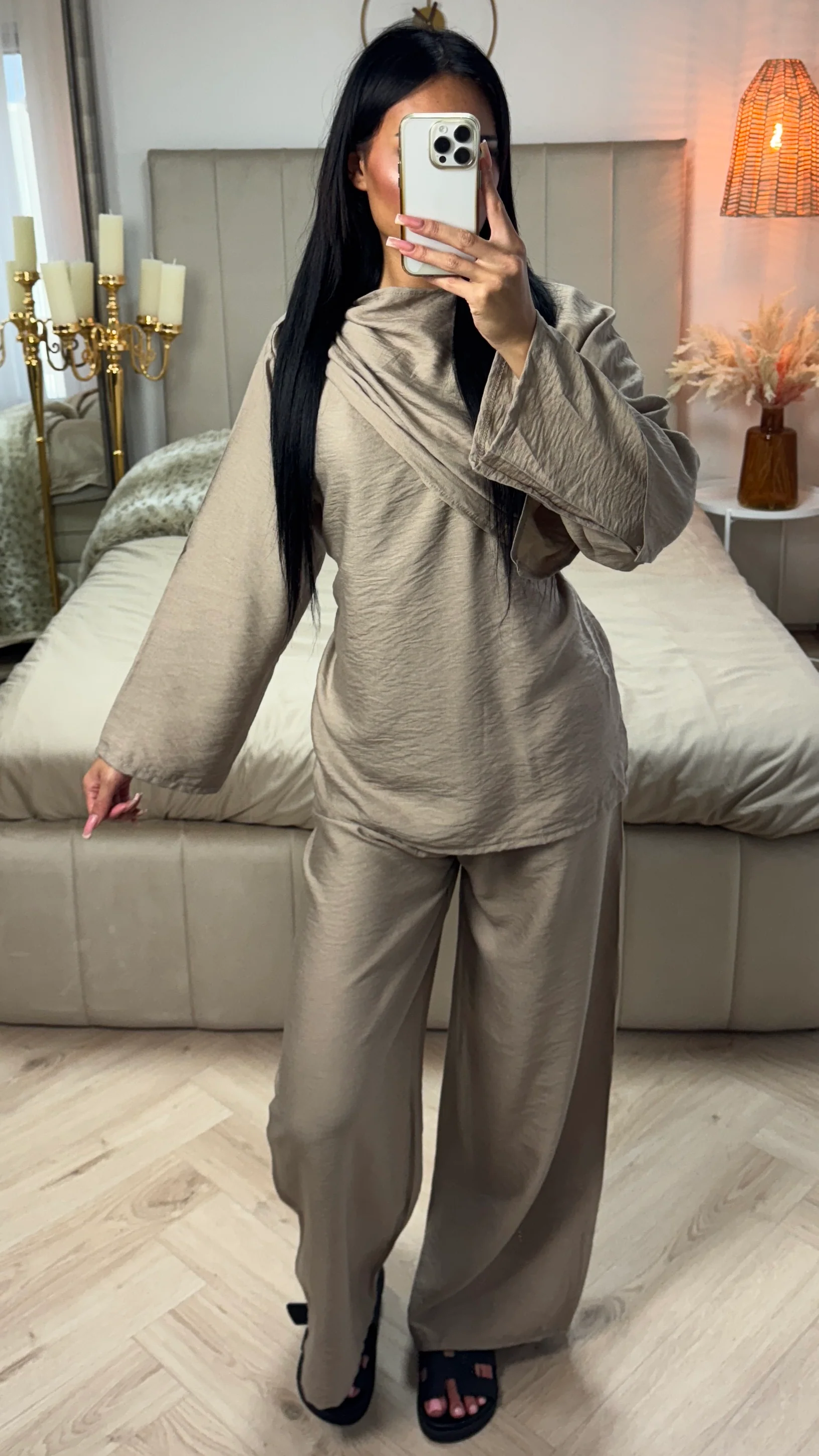 Tie Belt Cape Viscose Set - Image 6