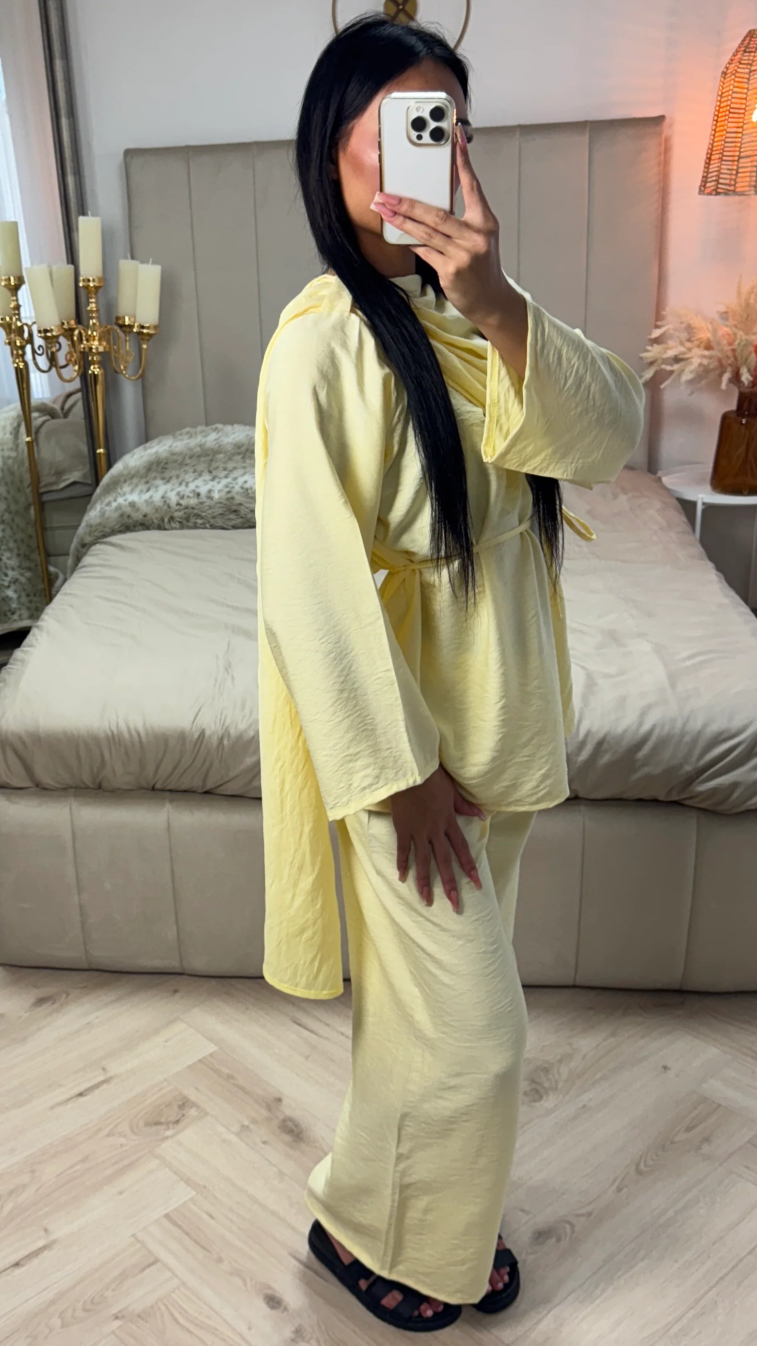 Tie Belt Cape Viscose Set - Image 8