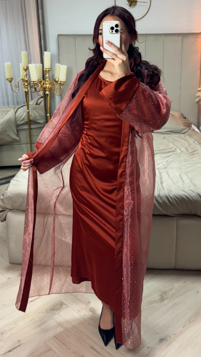 Transparent Stones Kimono + Tie Belt Underdress - Image 4