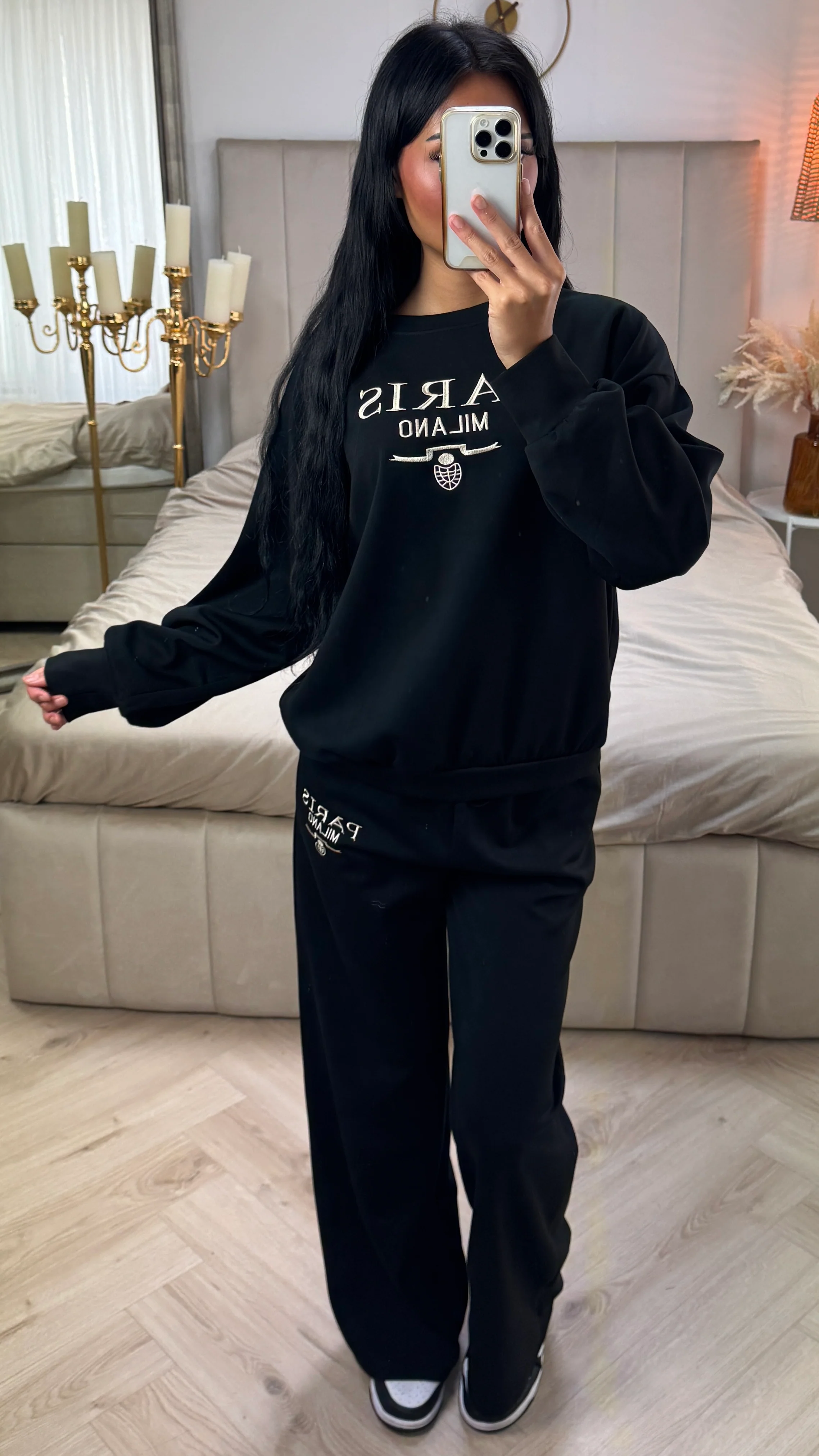 Tweedelige Jogging Set met Paris/Milano Print - Image 3