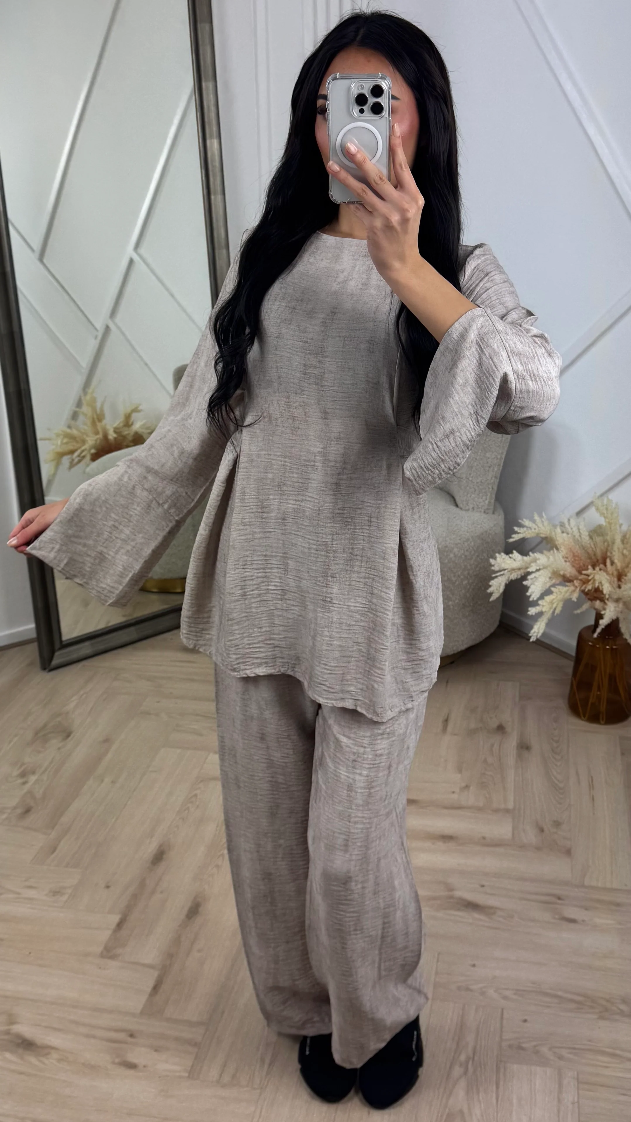 Two-Piece Set met Split Mouwen en Ceintuur - Image 6