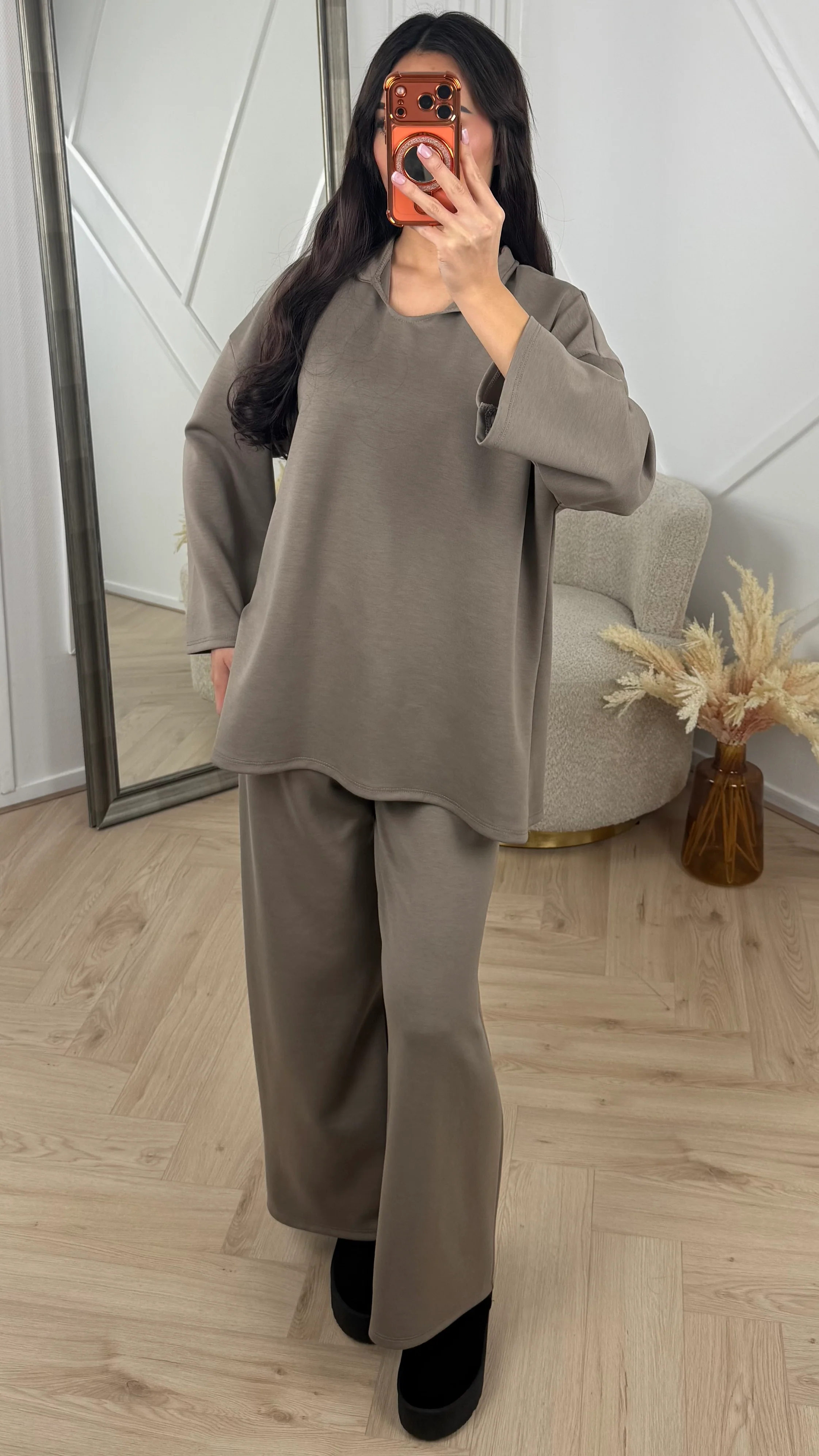 Two-Piece Set met Tuniek en Wijde Broek