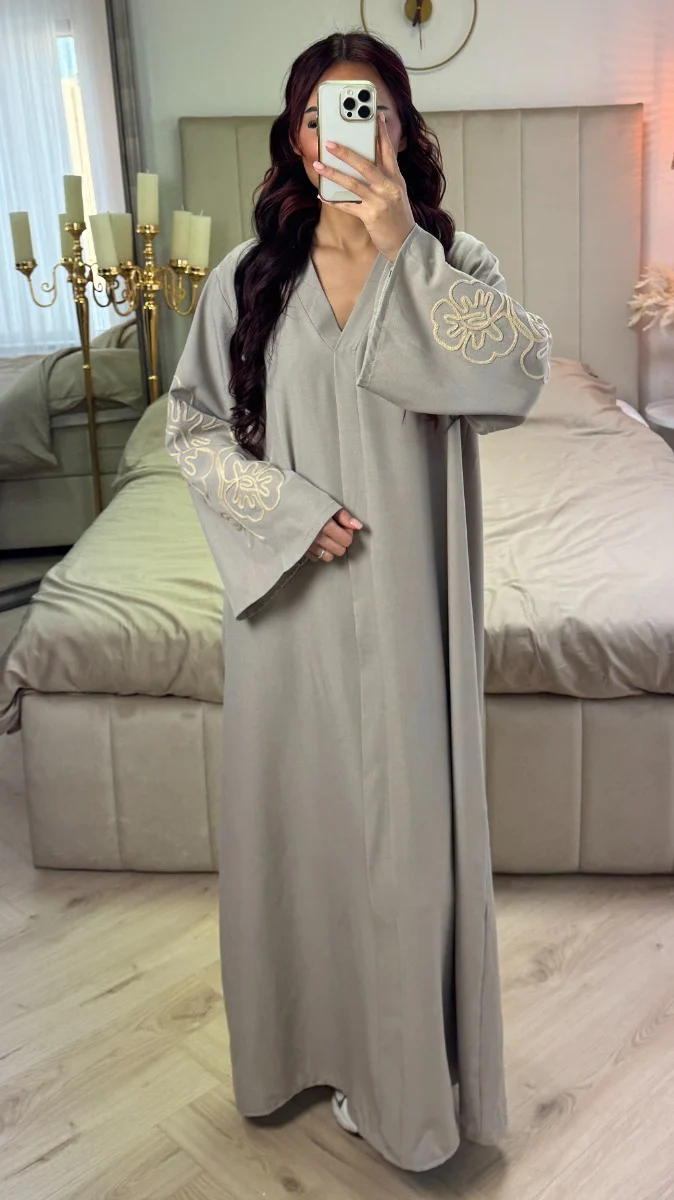 V Neck Dress Embroidery Sleeves - Image 11