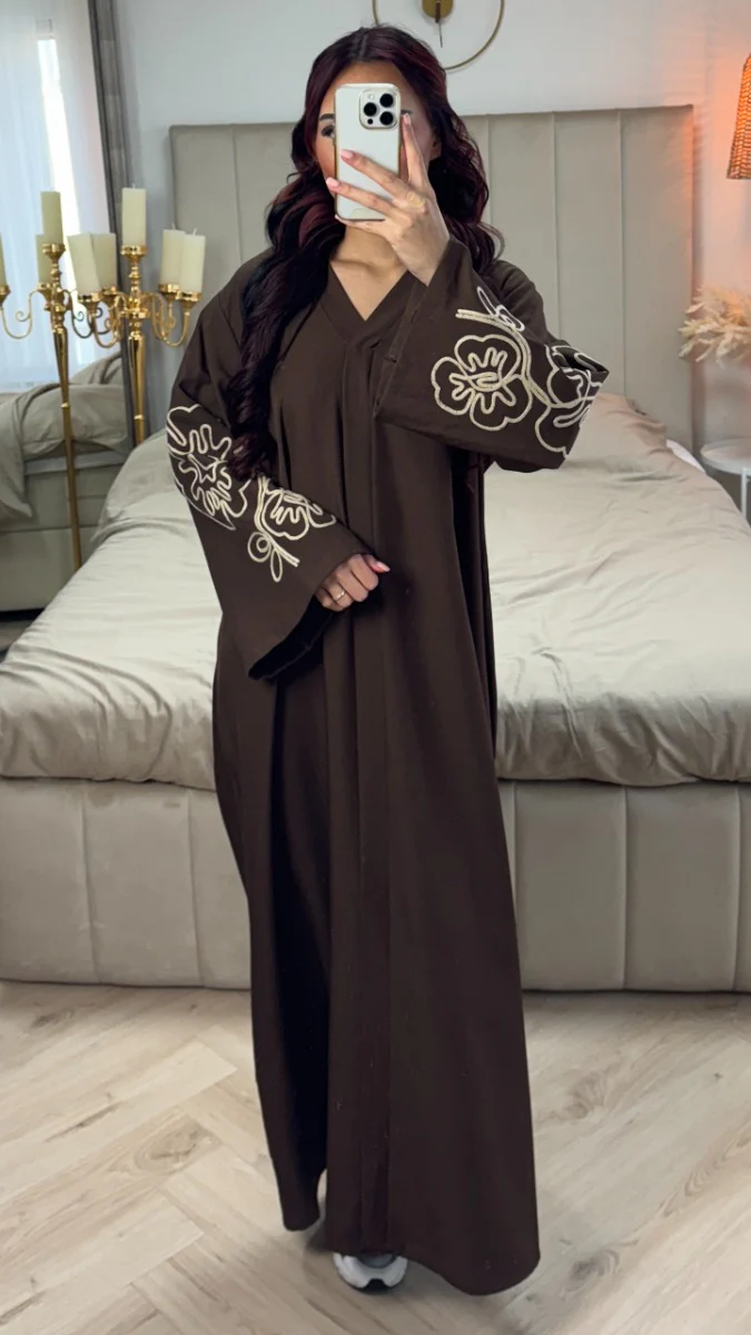 V Neck Dress Embroidery Sleeves - Image 7