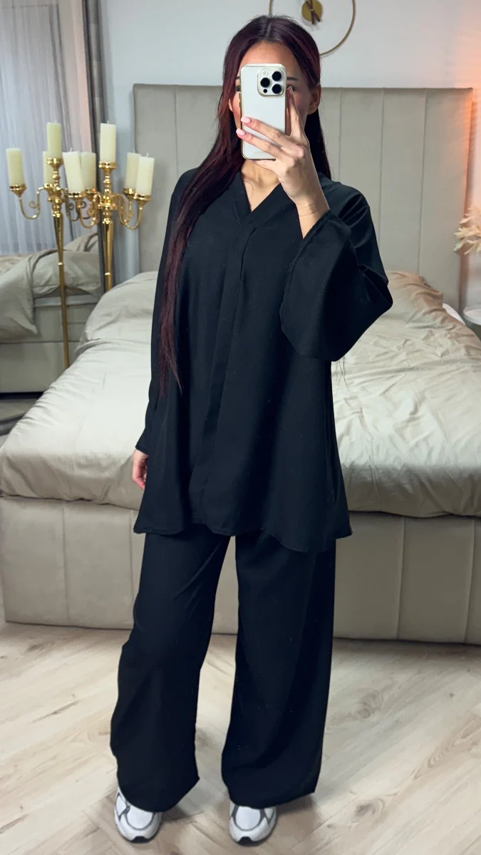 V Neck Essential Oversized Set - Image 11