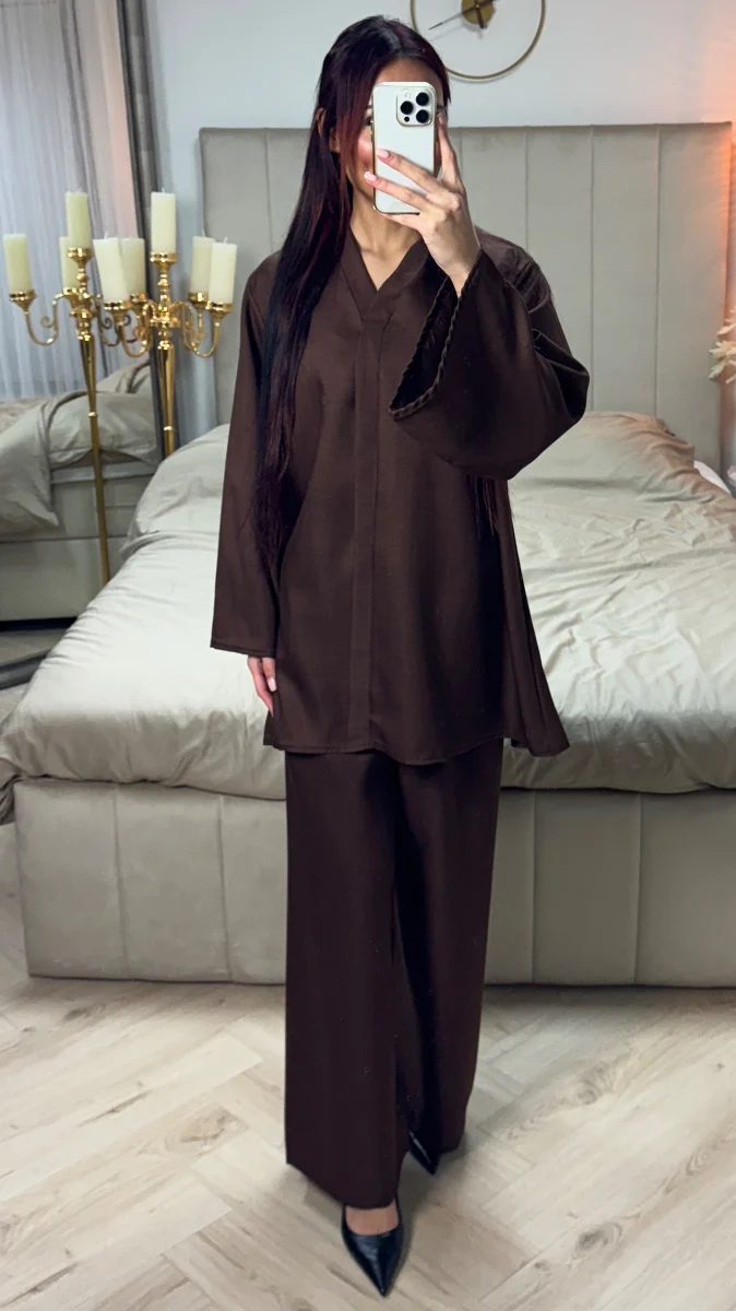 V Neck Essential Oversized Set - Image 18