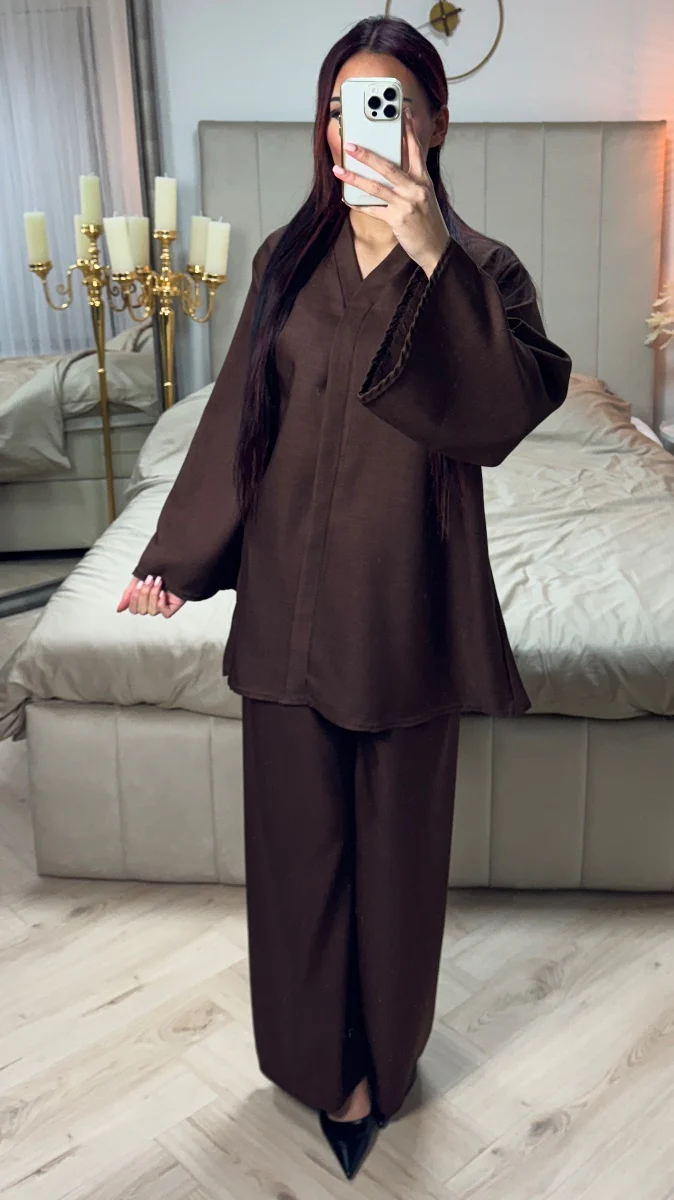 V Neck Essential Oversized Set - Image 19