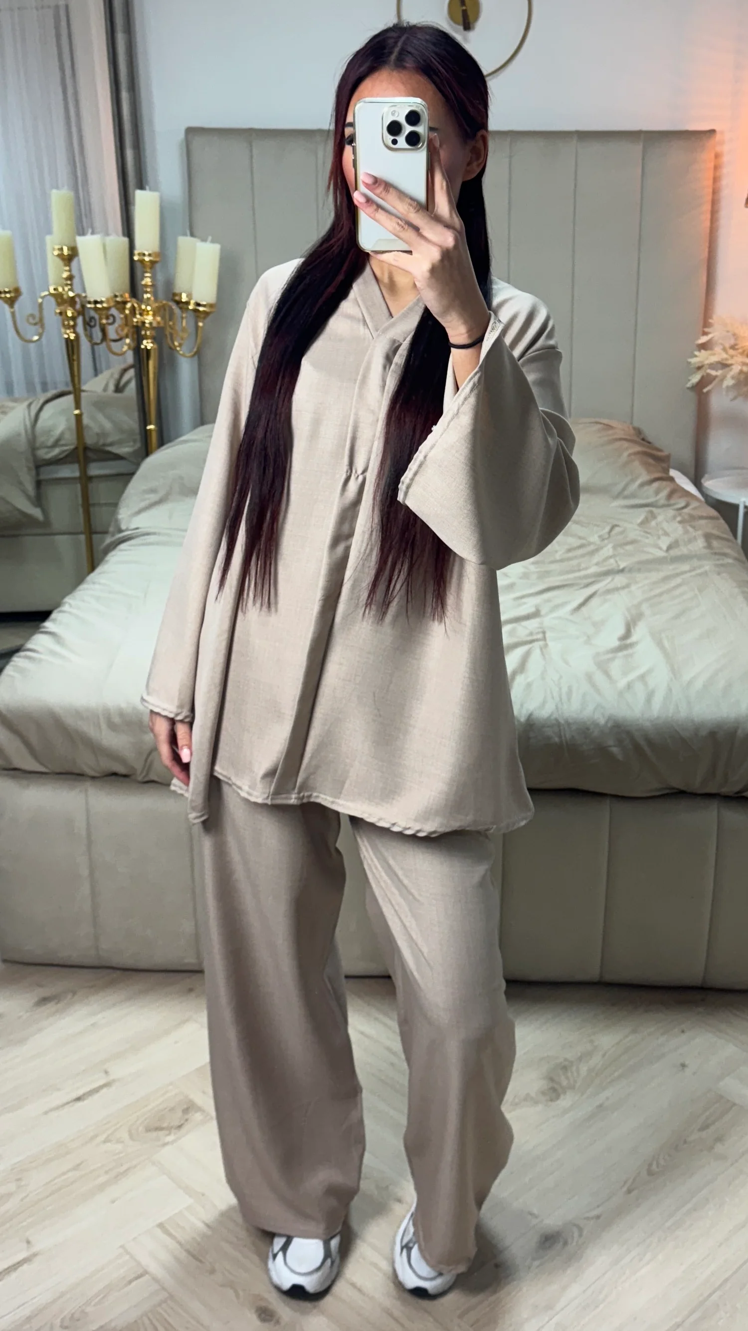 V Neck Essential Oversized Set - Image 28