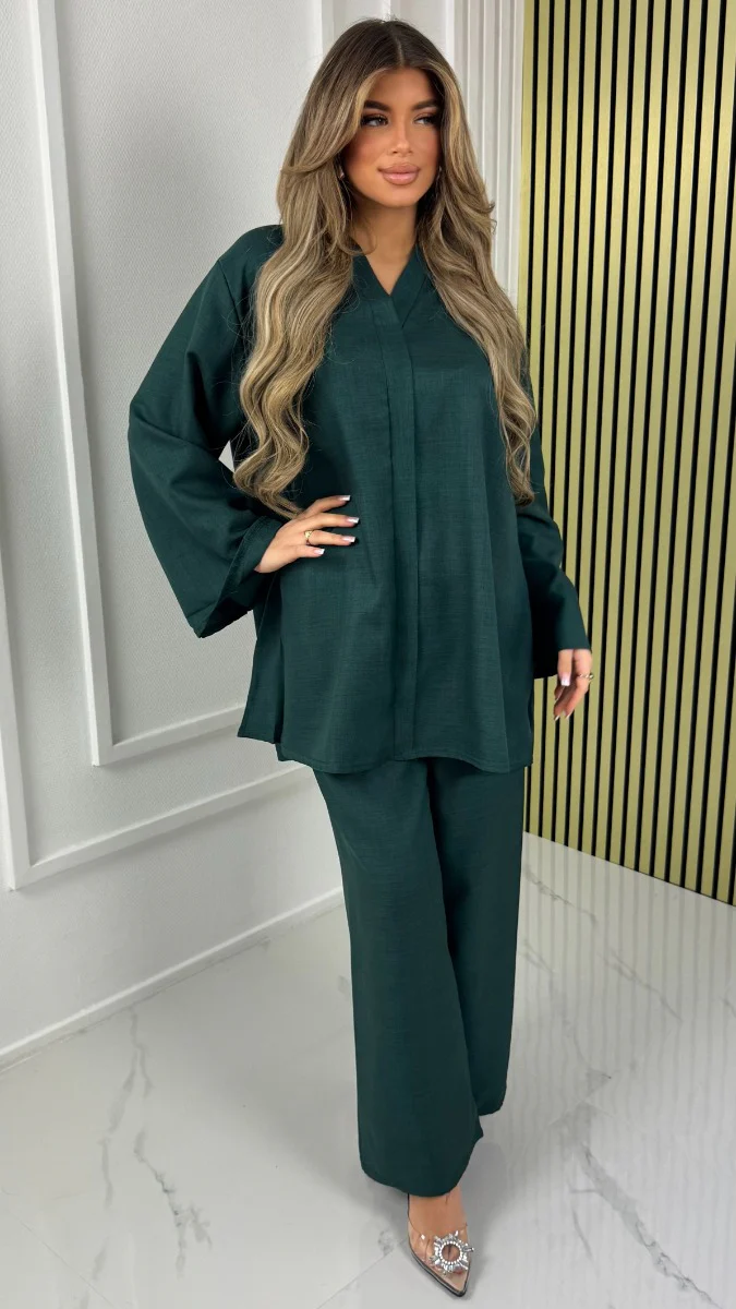 V Neck Essential Oversized Set - Image 8