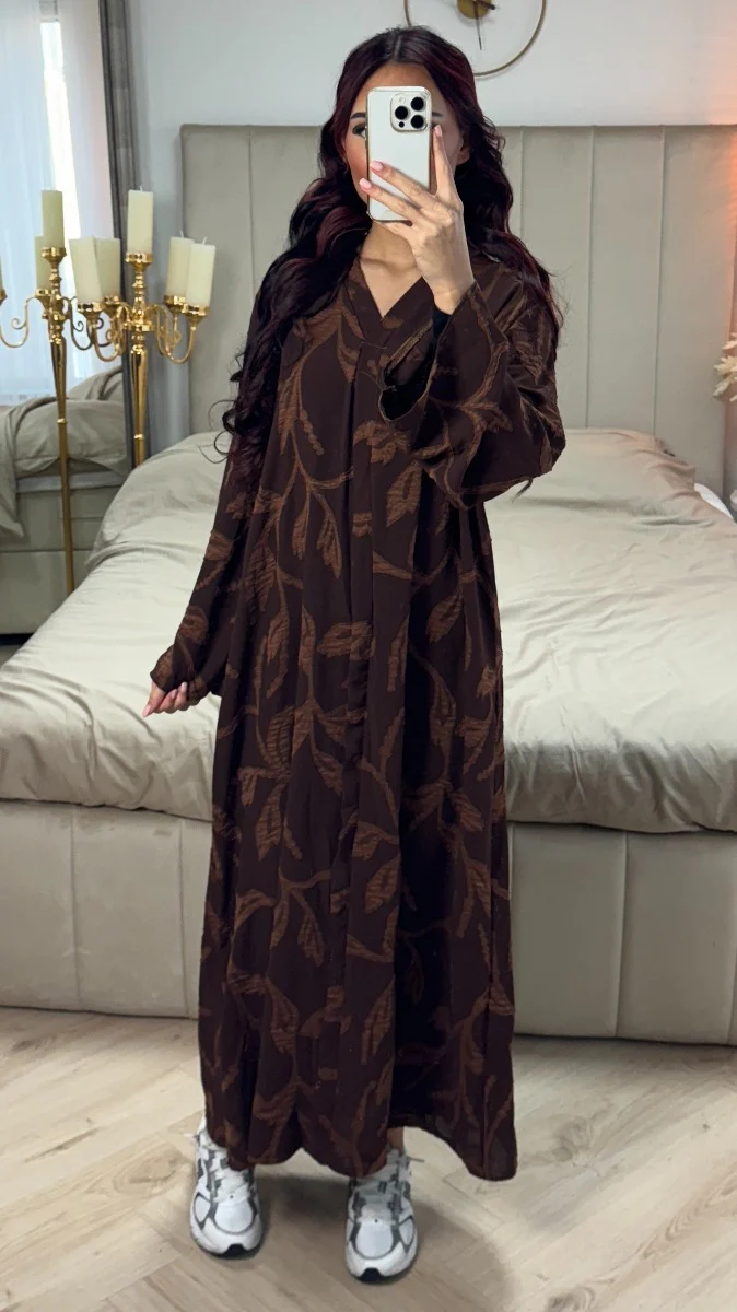 V Neck Flower Embroidery Maxi Dress - Image 7