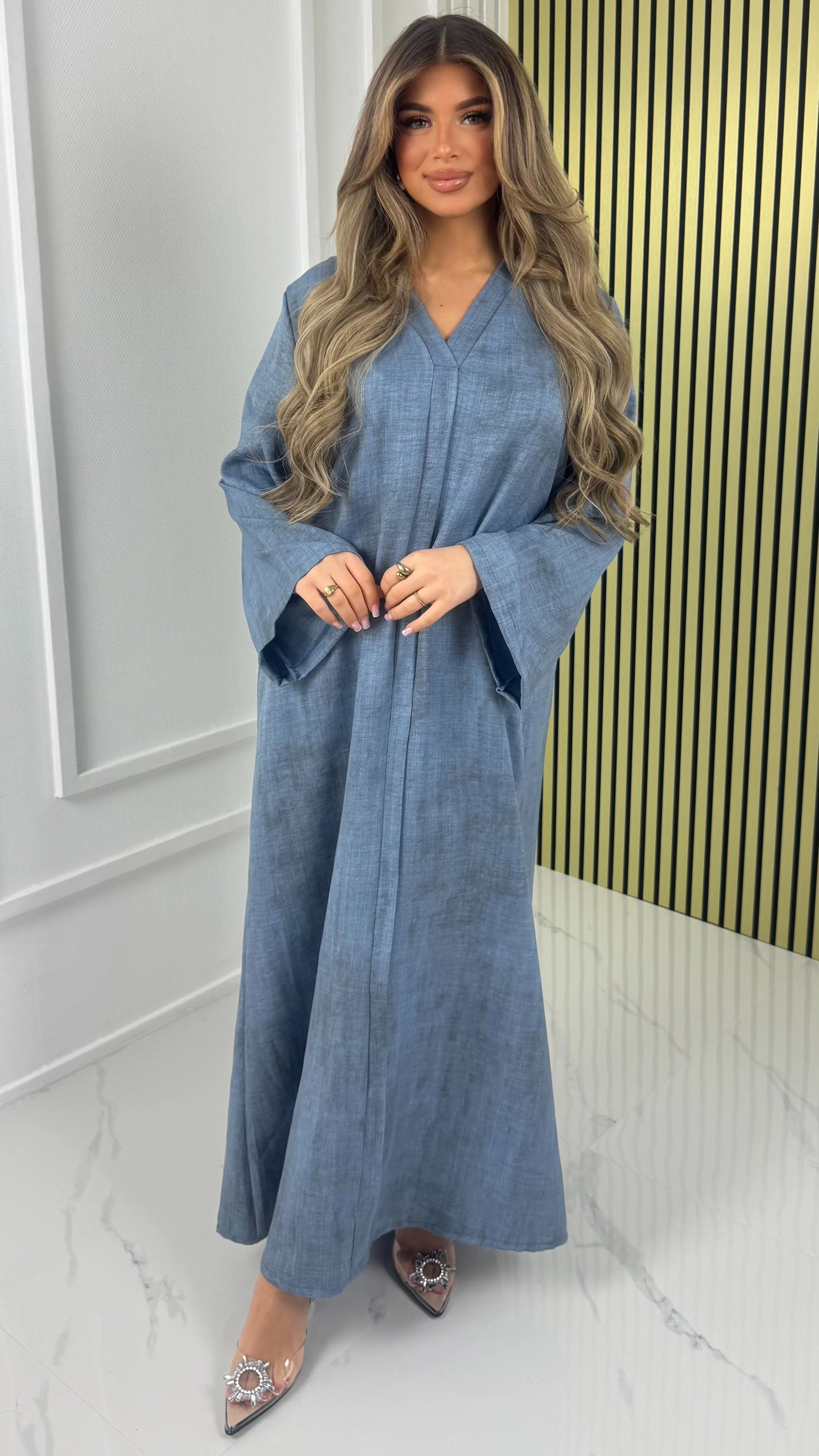 V Neck Oversized Minimalist Maxi Dress - Image 12
