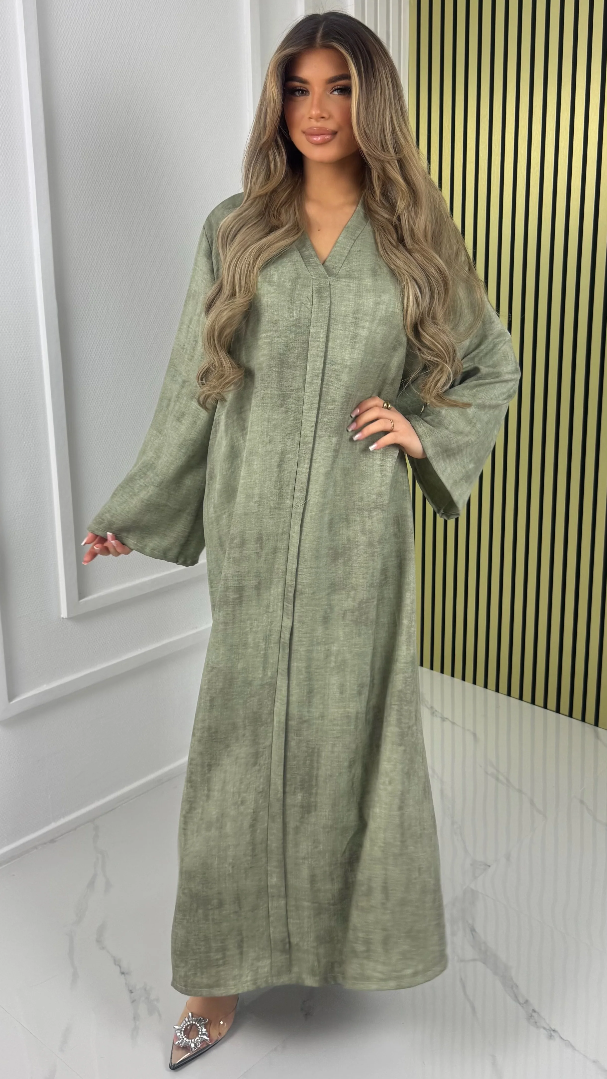 V Neck Oversized Minimalist Maxi Dress - Image 14