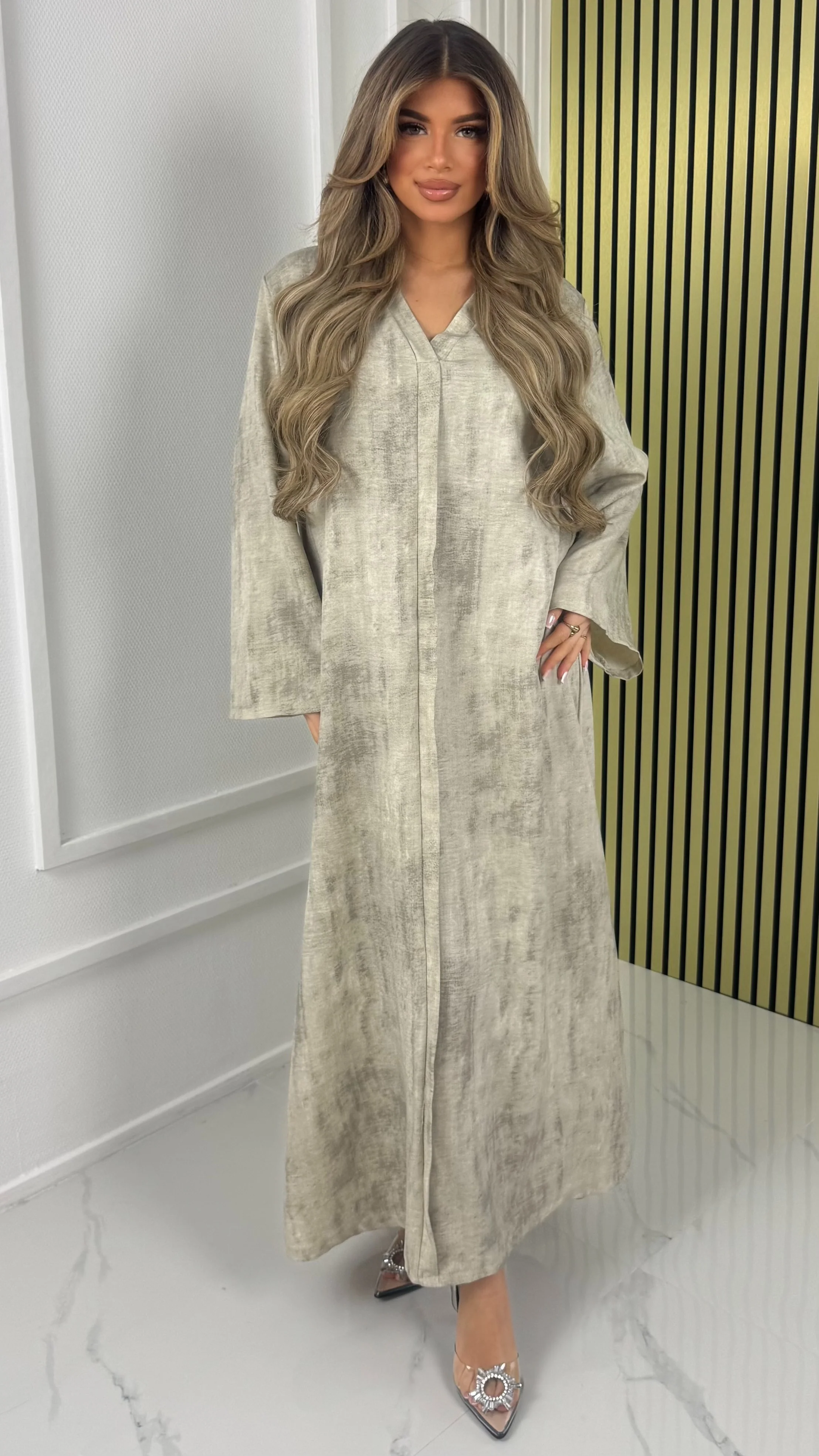 V Neck Oversized Minimalist Maxi Dress - Image 15