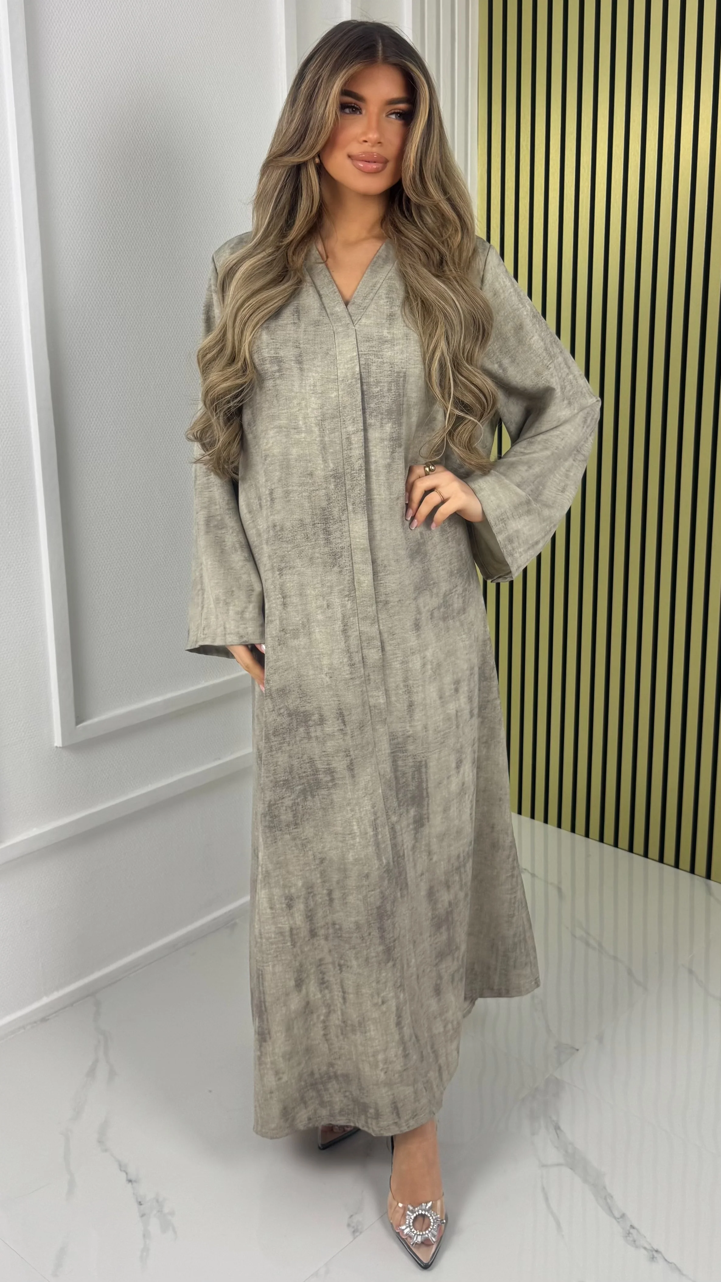 V Neck Oversized Minimalist Maxi Dress - Image 16