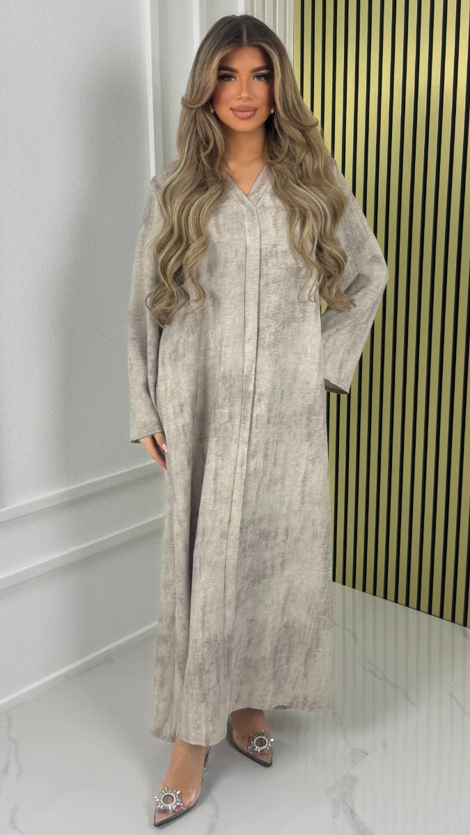 V Neck Oversized Minimalist Maxi Dress - Image 3