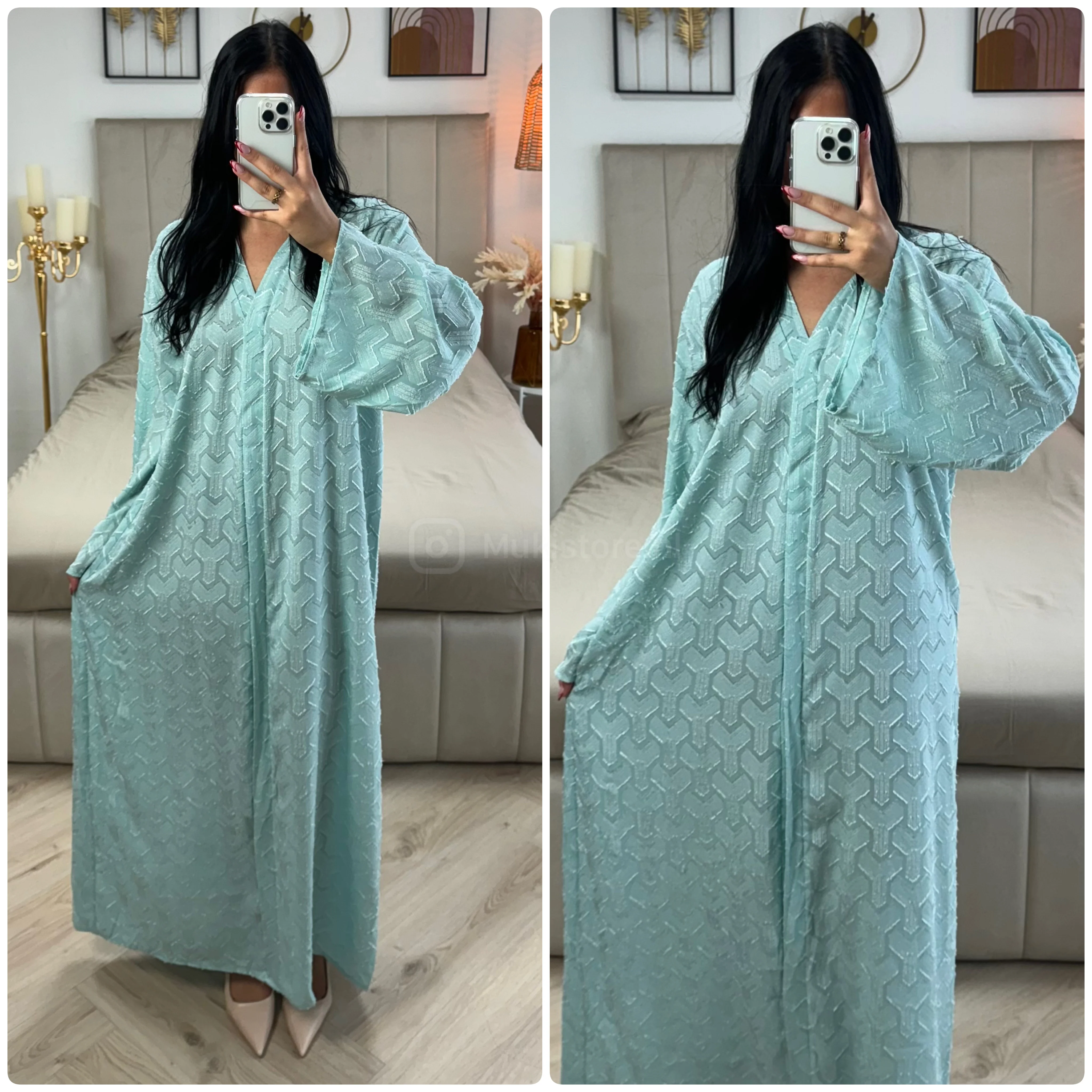 V Neck Special Y Material Maxi - Image 12